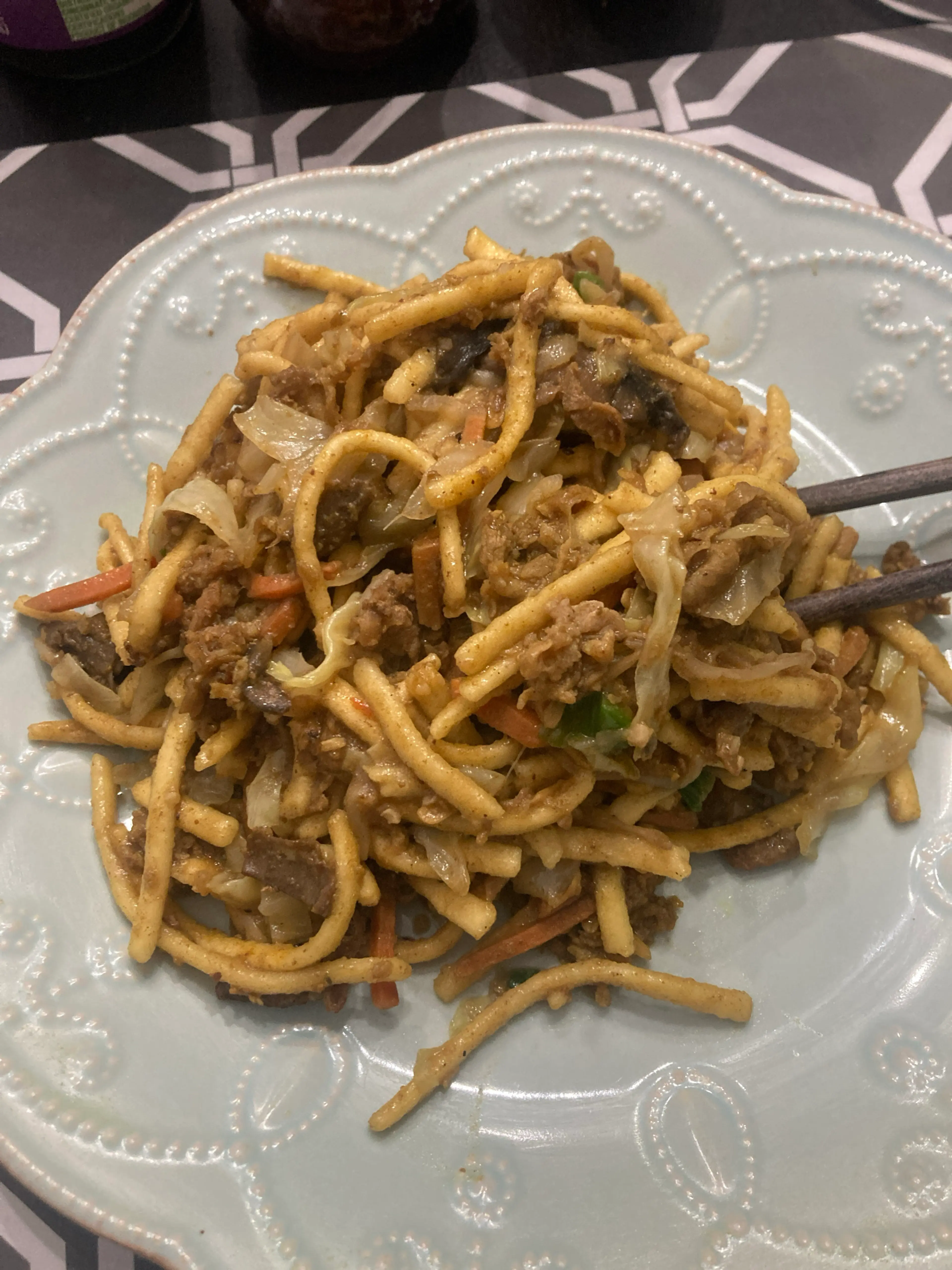 Crispy Beef Fried Noodles