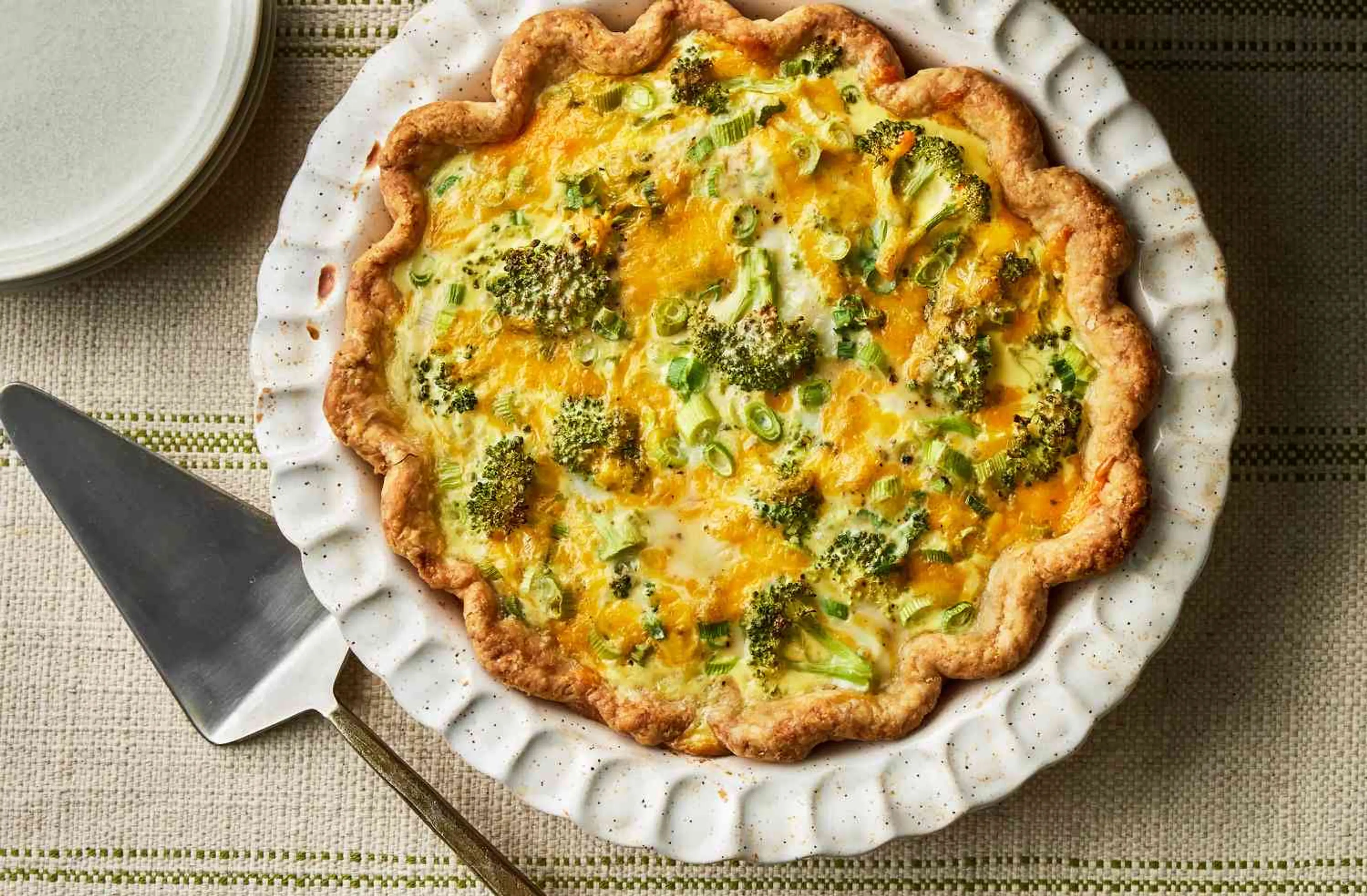 Broccoli Cheddar Quiche