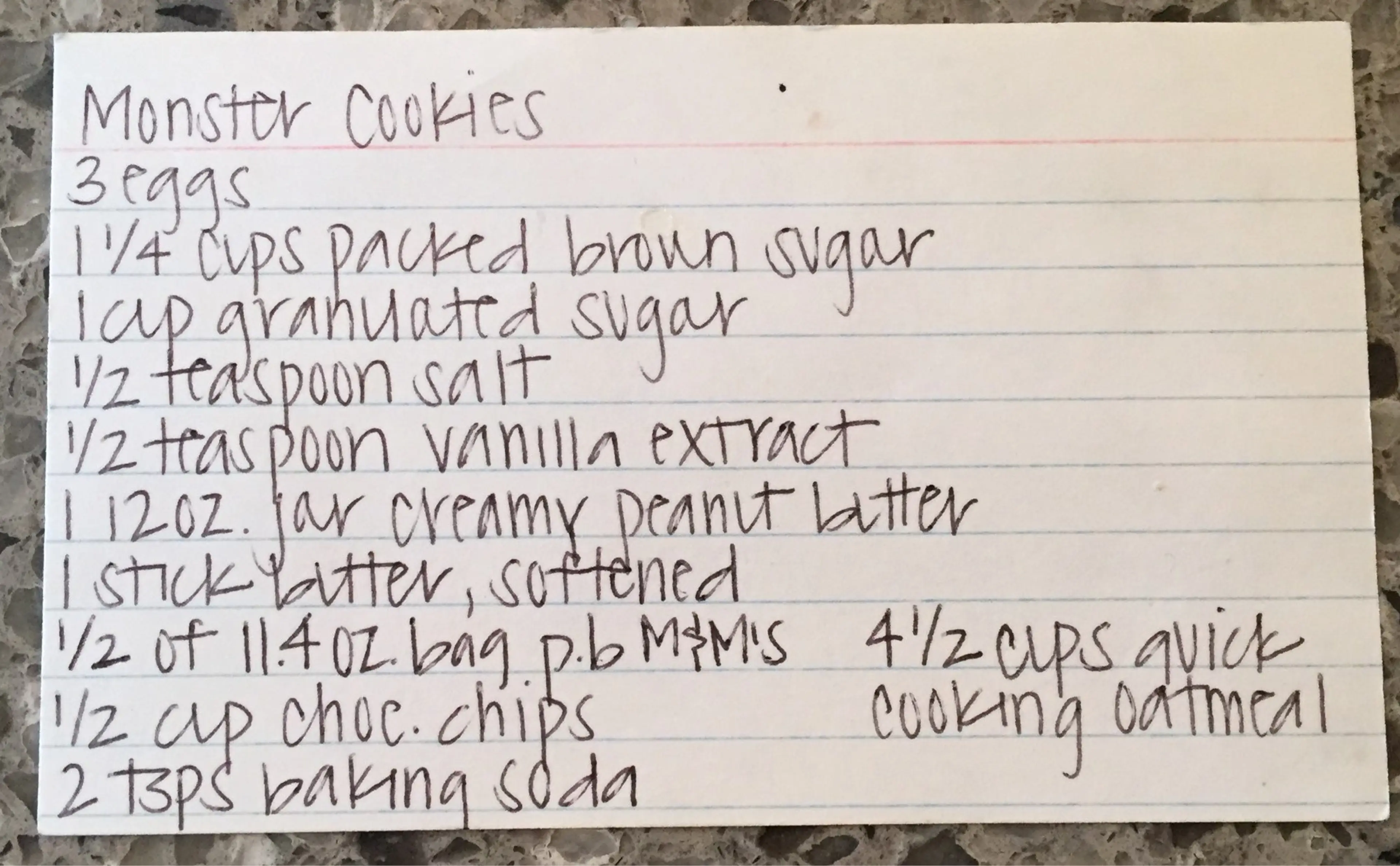 Monster Cookies
