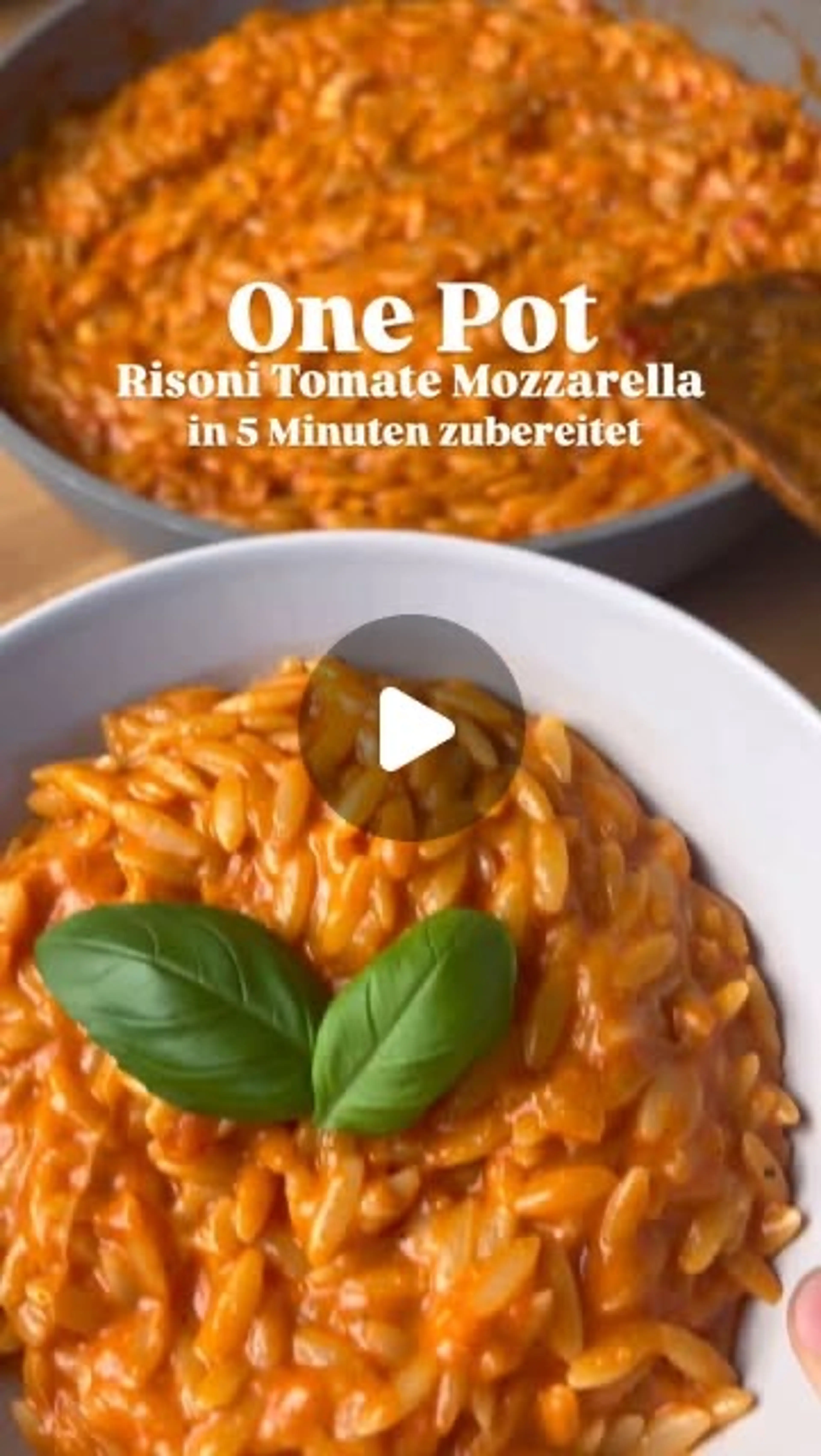 One Pot Risoni Tomate Mozzarella