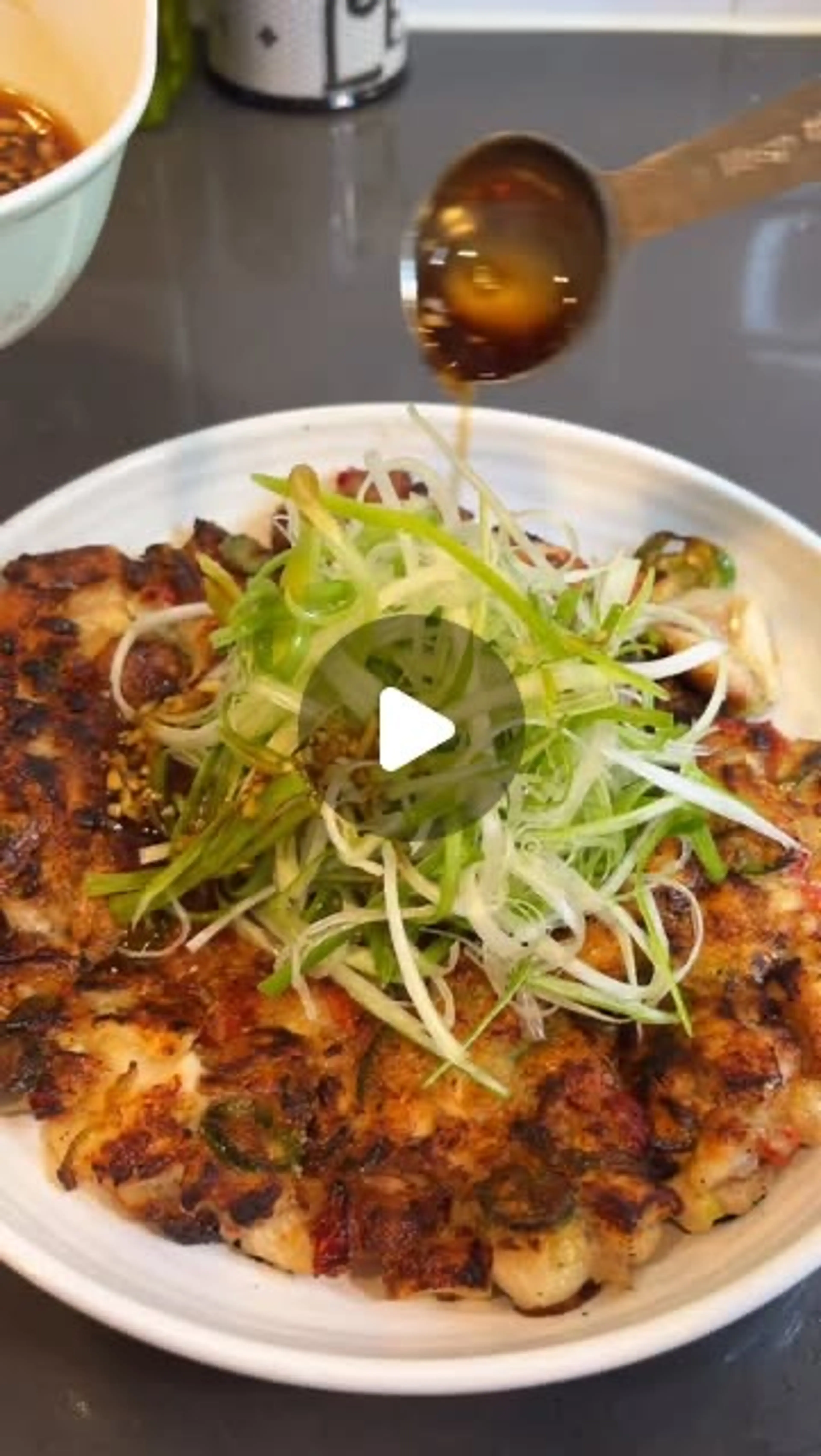 Pa-dak (pan fried Chicken With Green Onions)