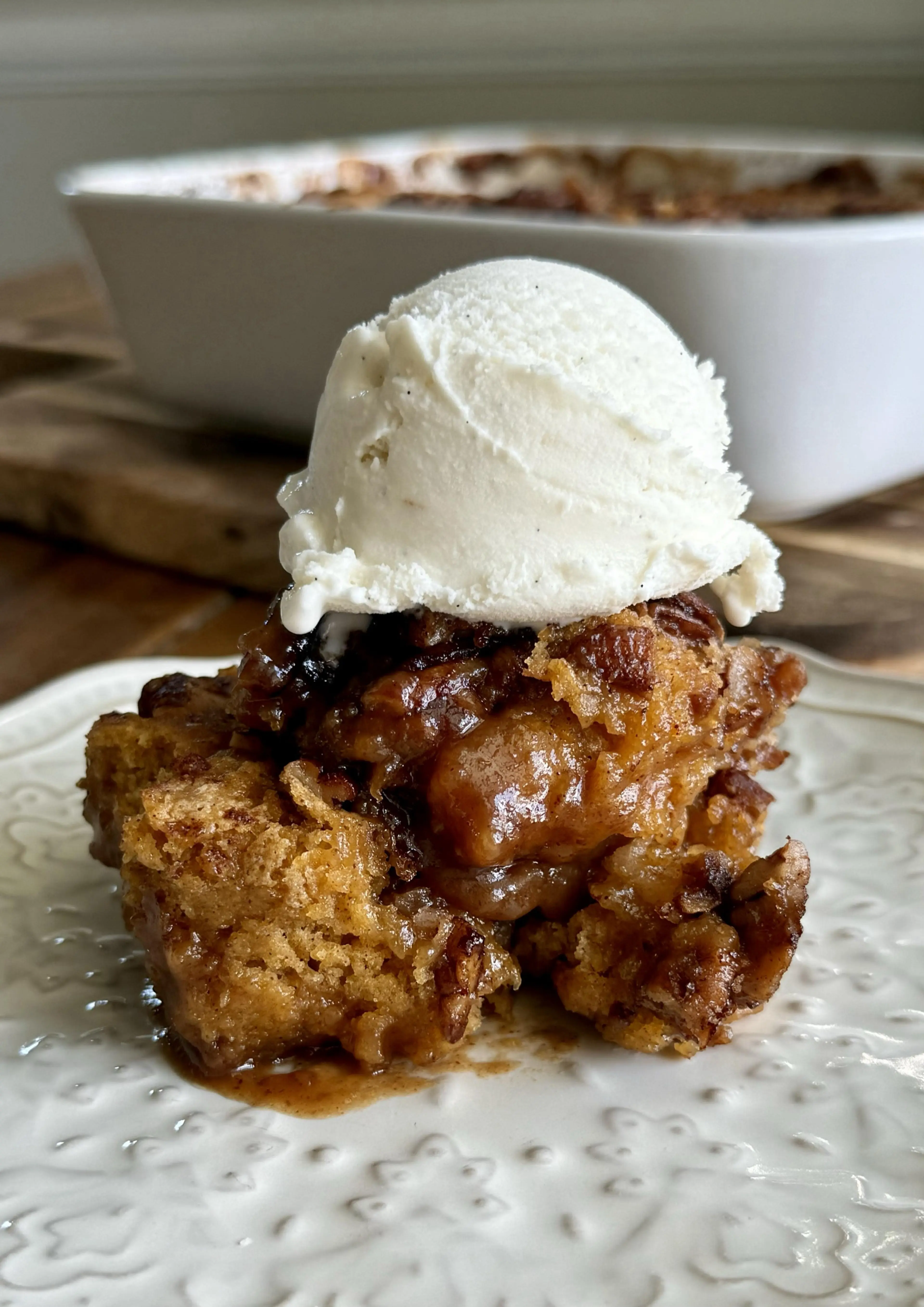 Brown Butter Sweet Potato Pecan Cobbler