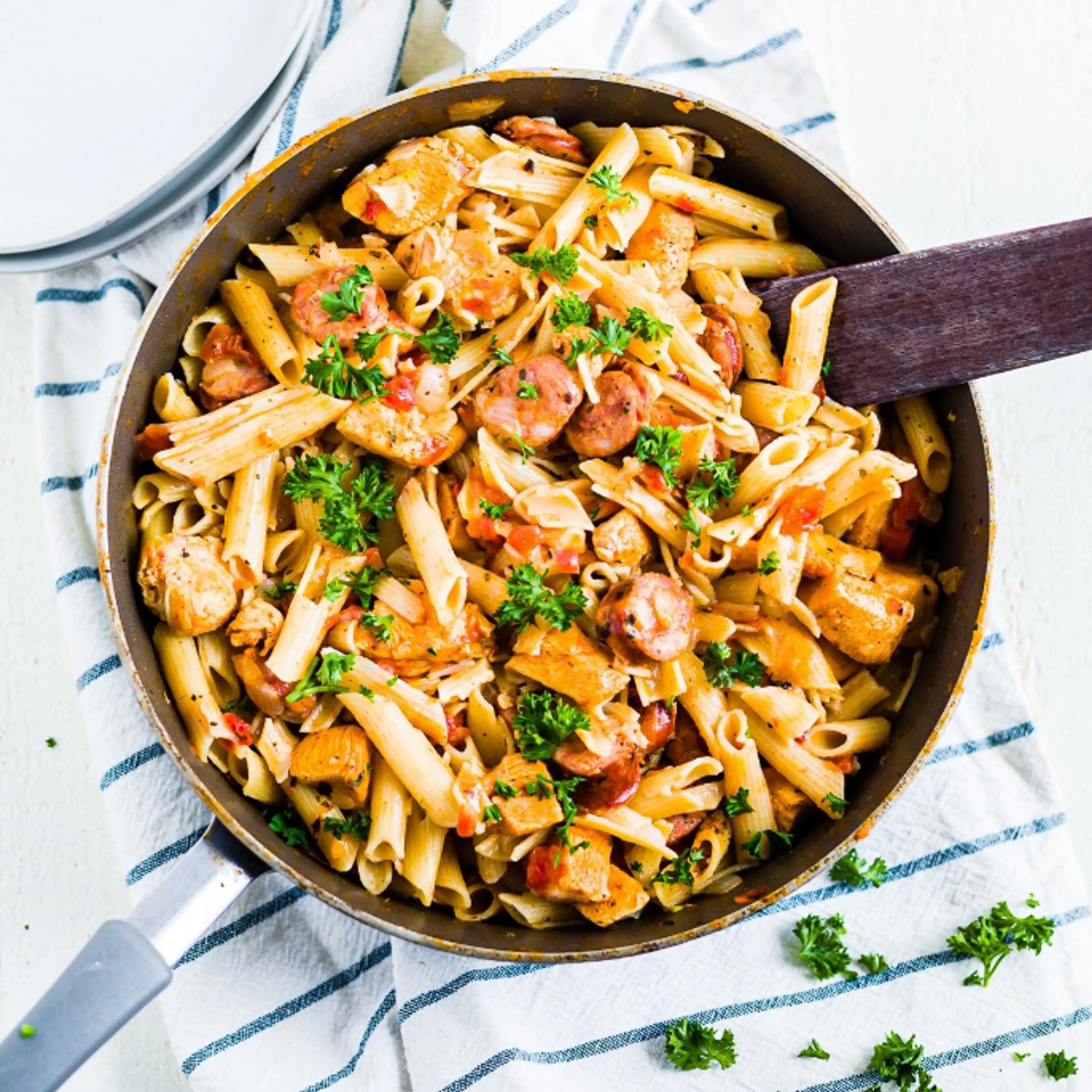 Creamy Cajun Chicken and Sausage Pasta (Dairy-Free)