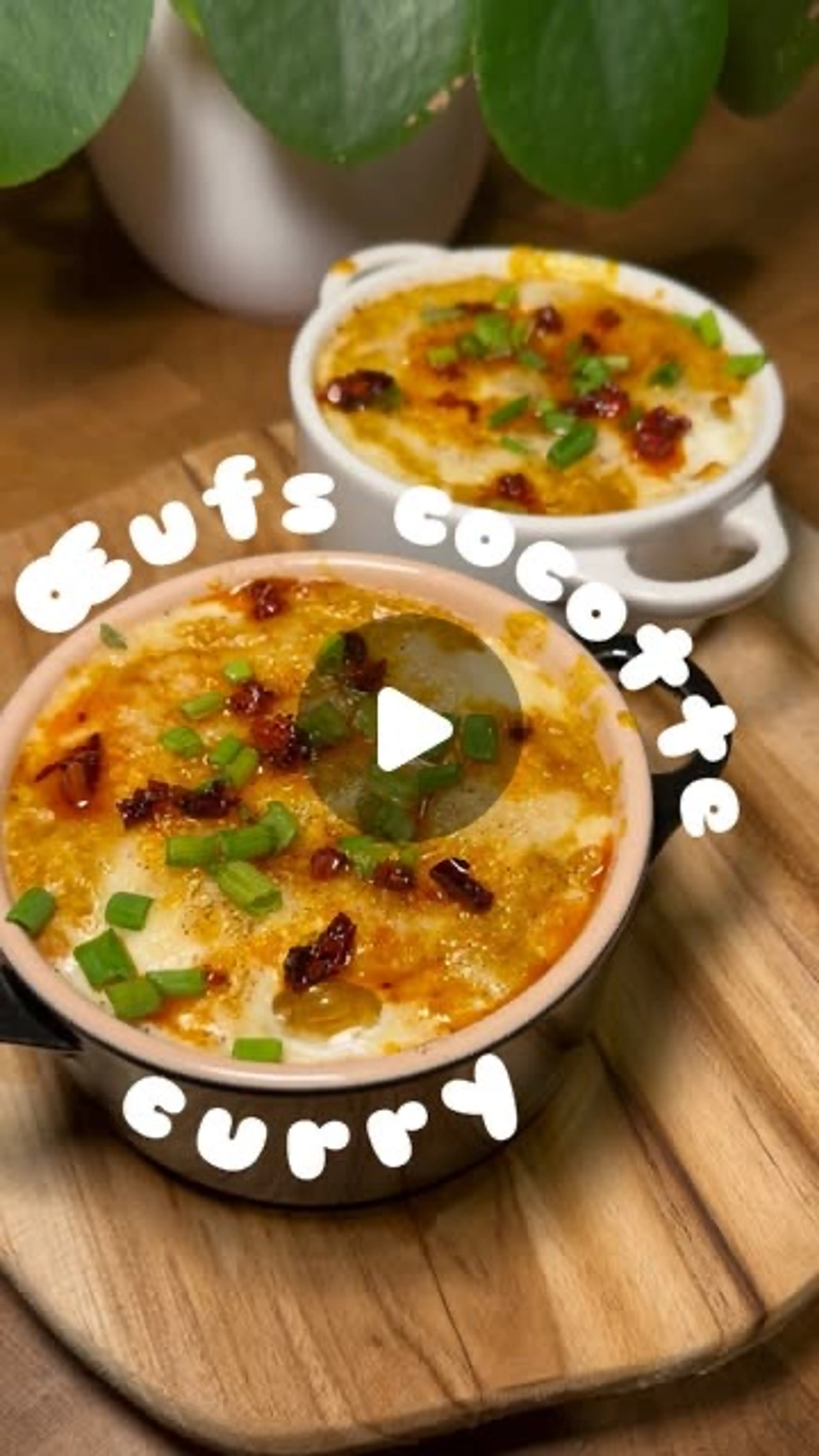 Oeufs cocotte au curry