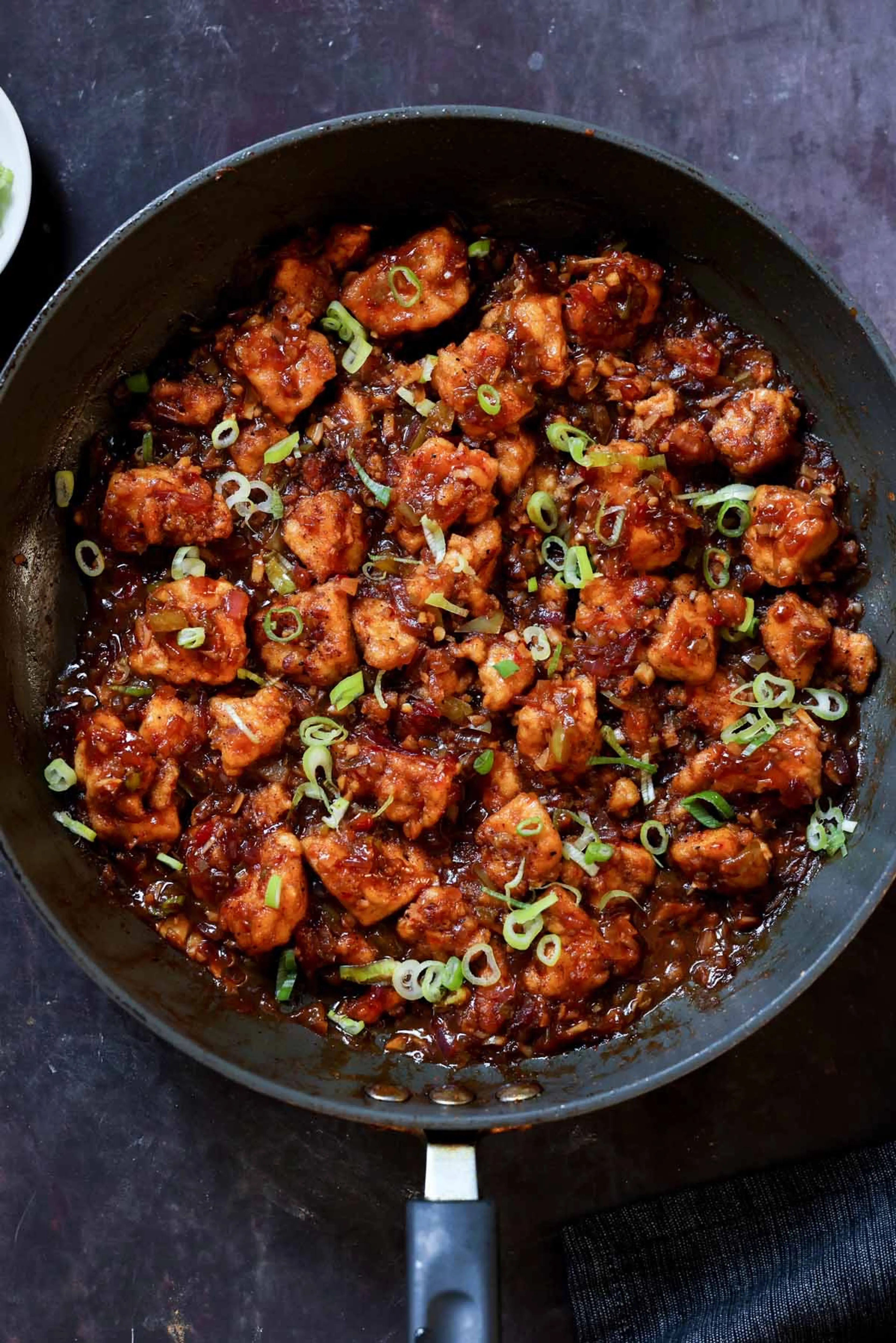 Indo-Chinese Garlic Pepper Tofu