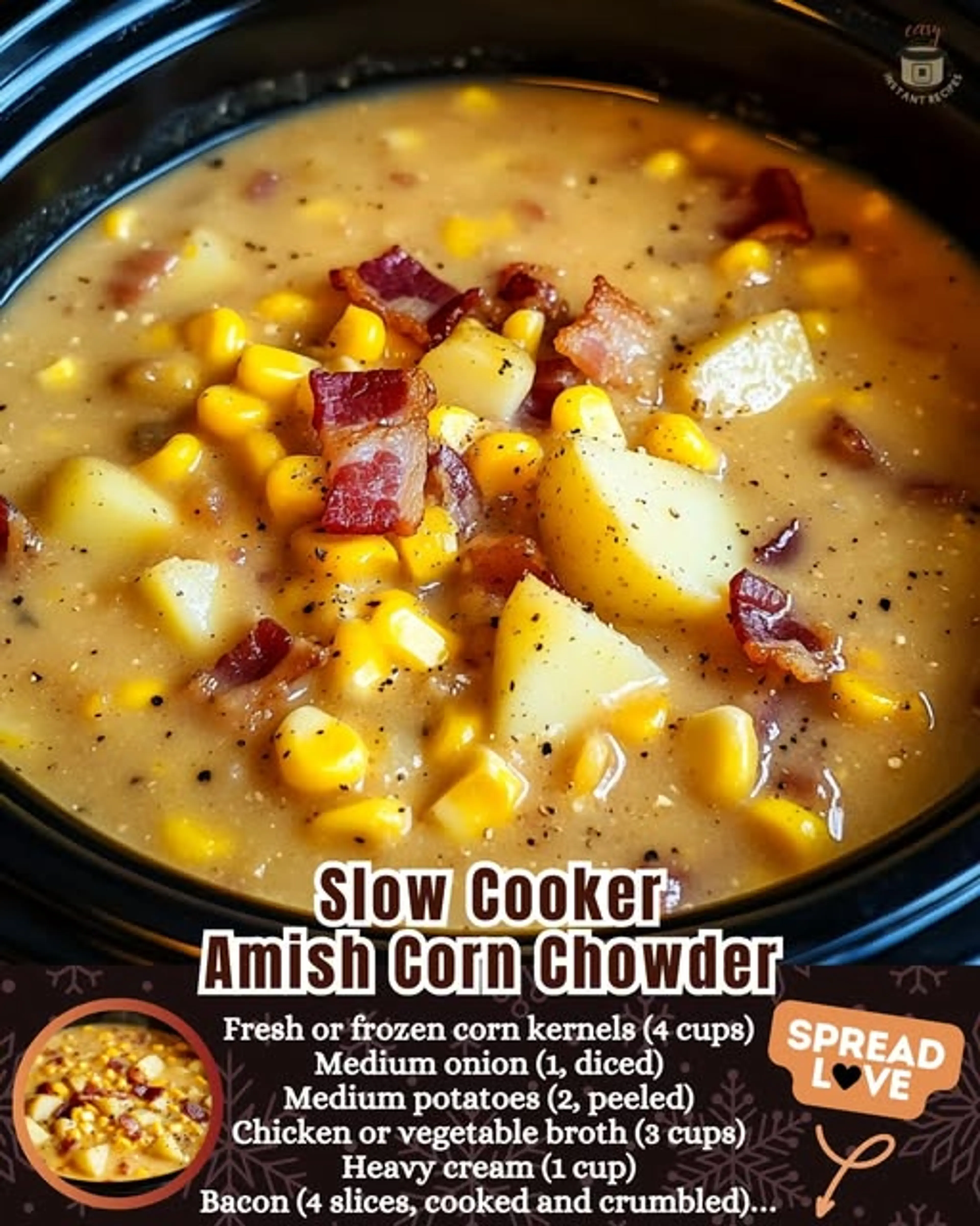 Slow Cooker Amish Corn Chowder