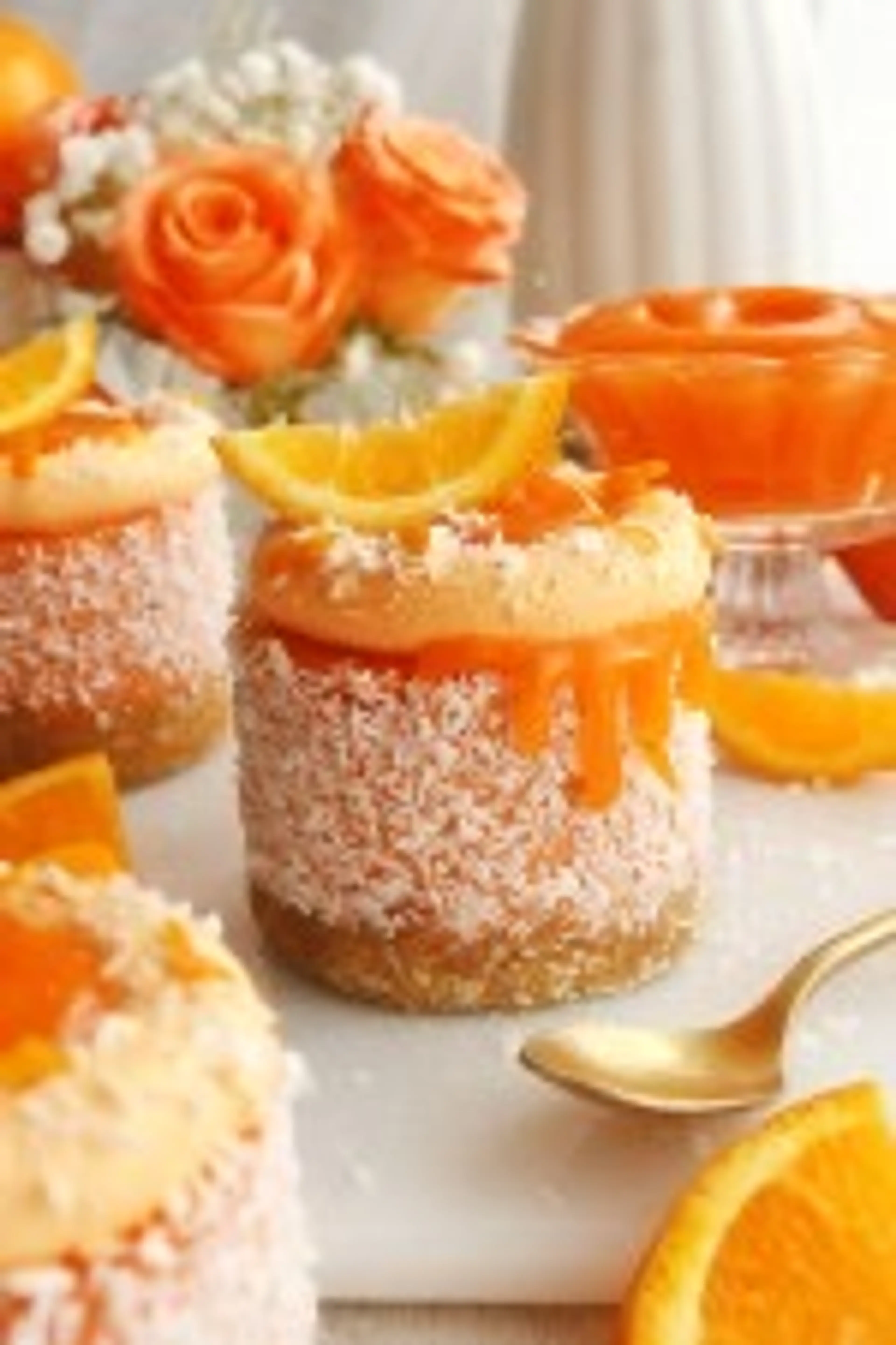 No-Bake Mini Orange Cheesecakes
