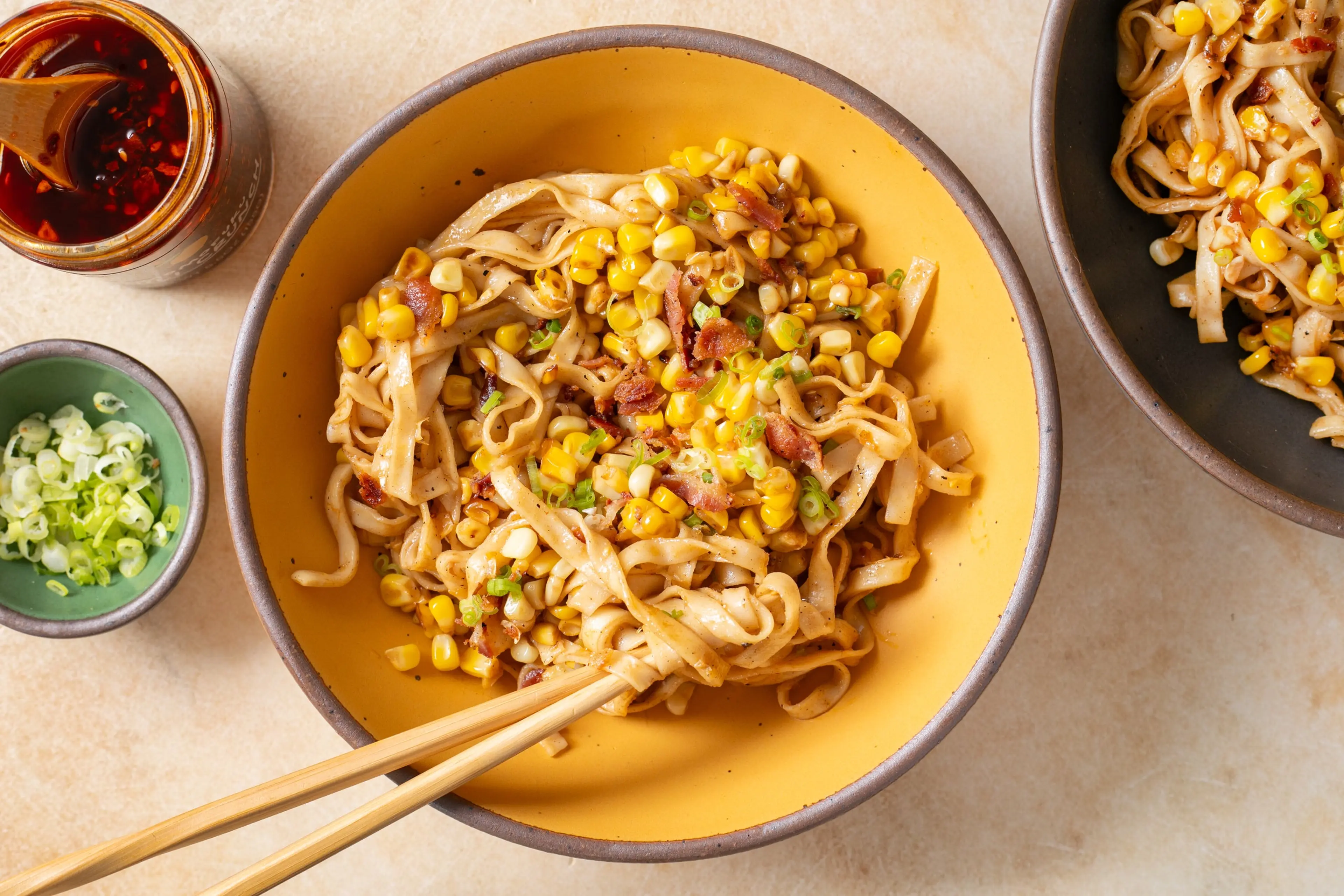 Spicy Miso Corn Noodles