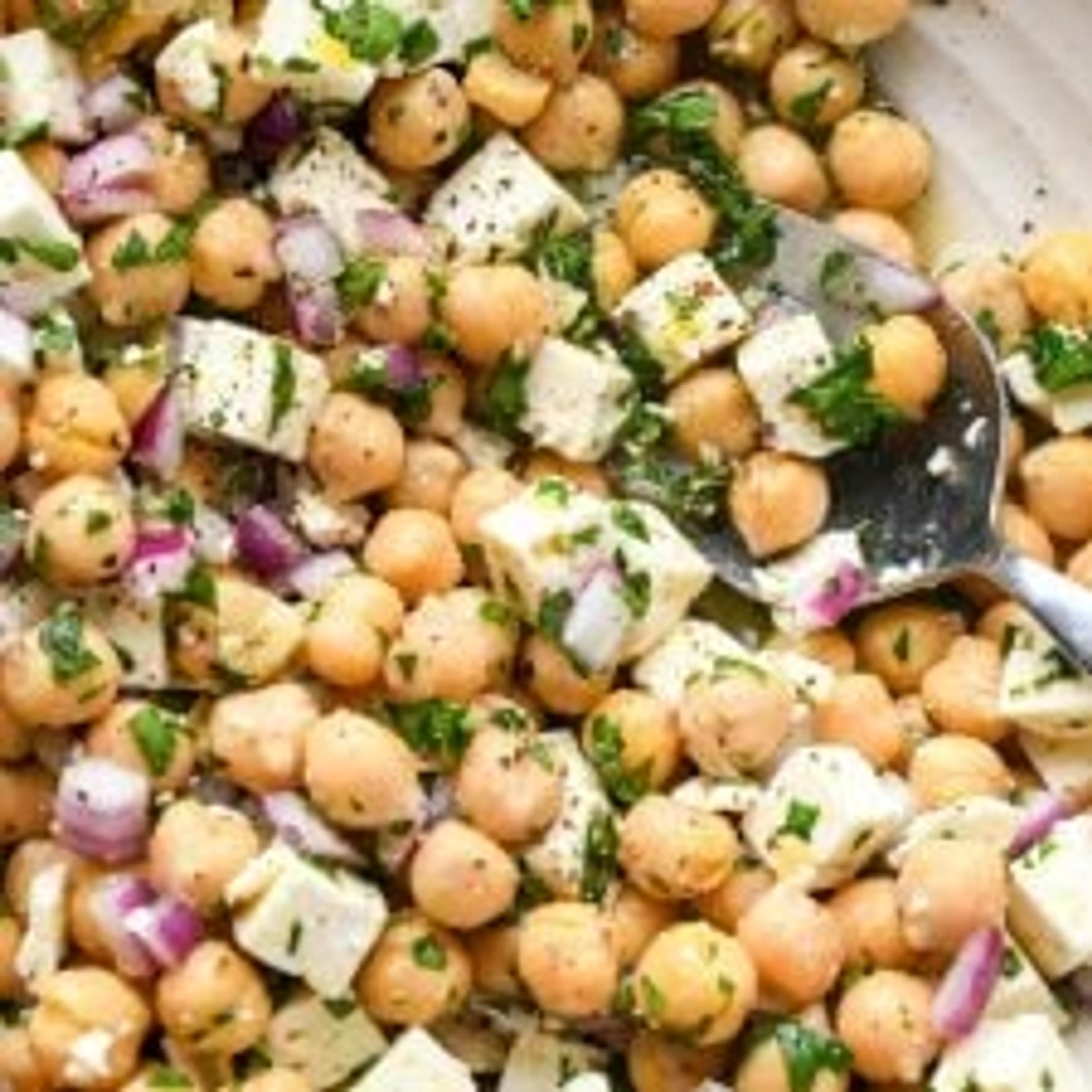 Lemony Chickpea Feta Salad (Gluten Free)
