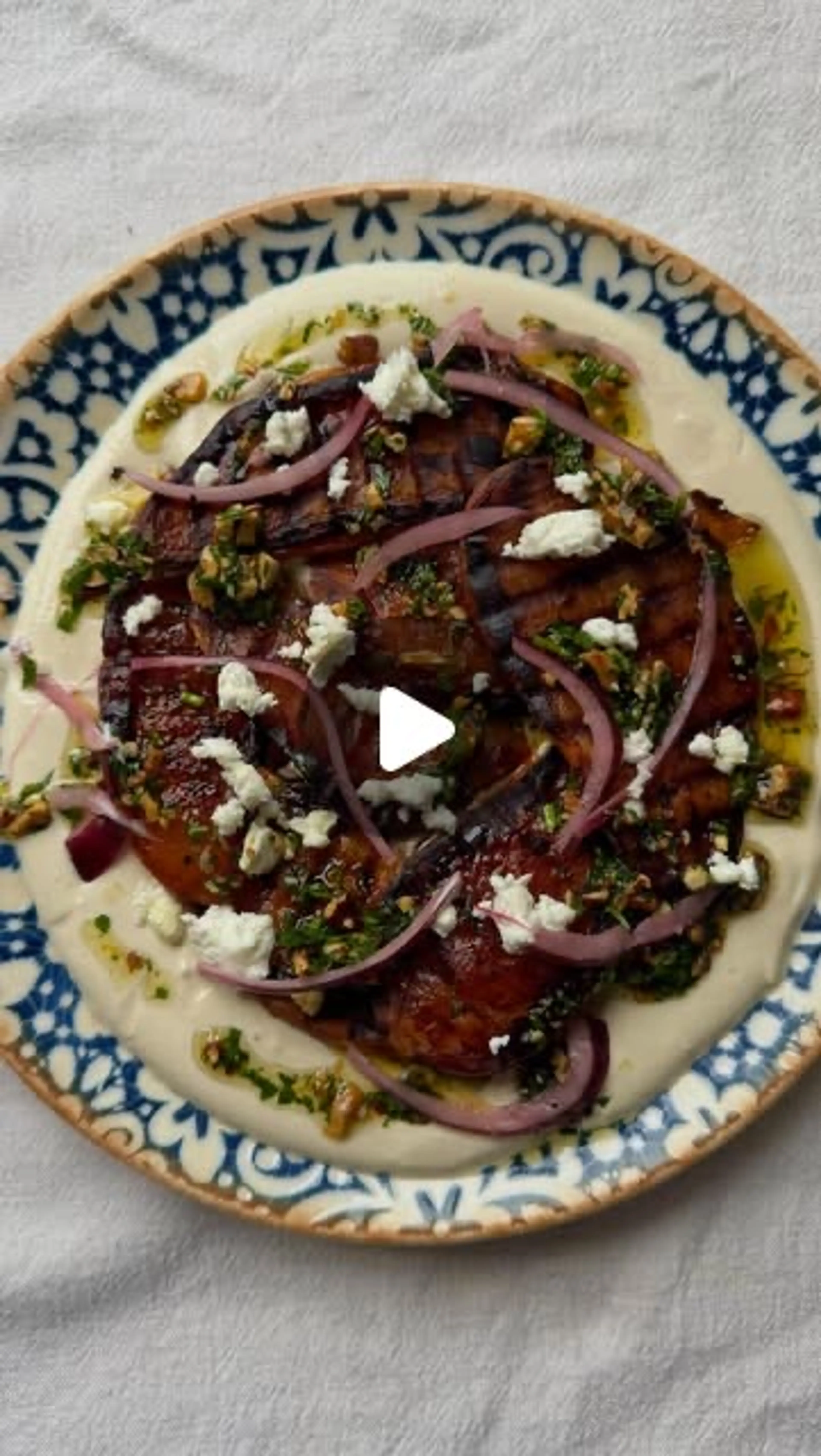 Griddled Sweet Potato, Gremolata + Tahini Yoghurt