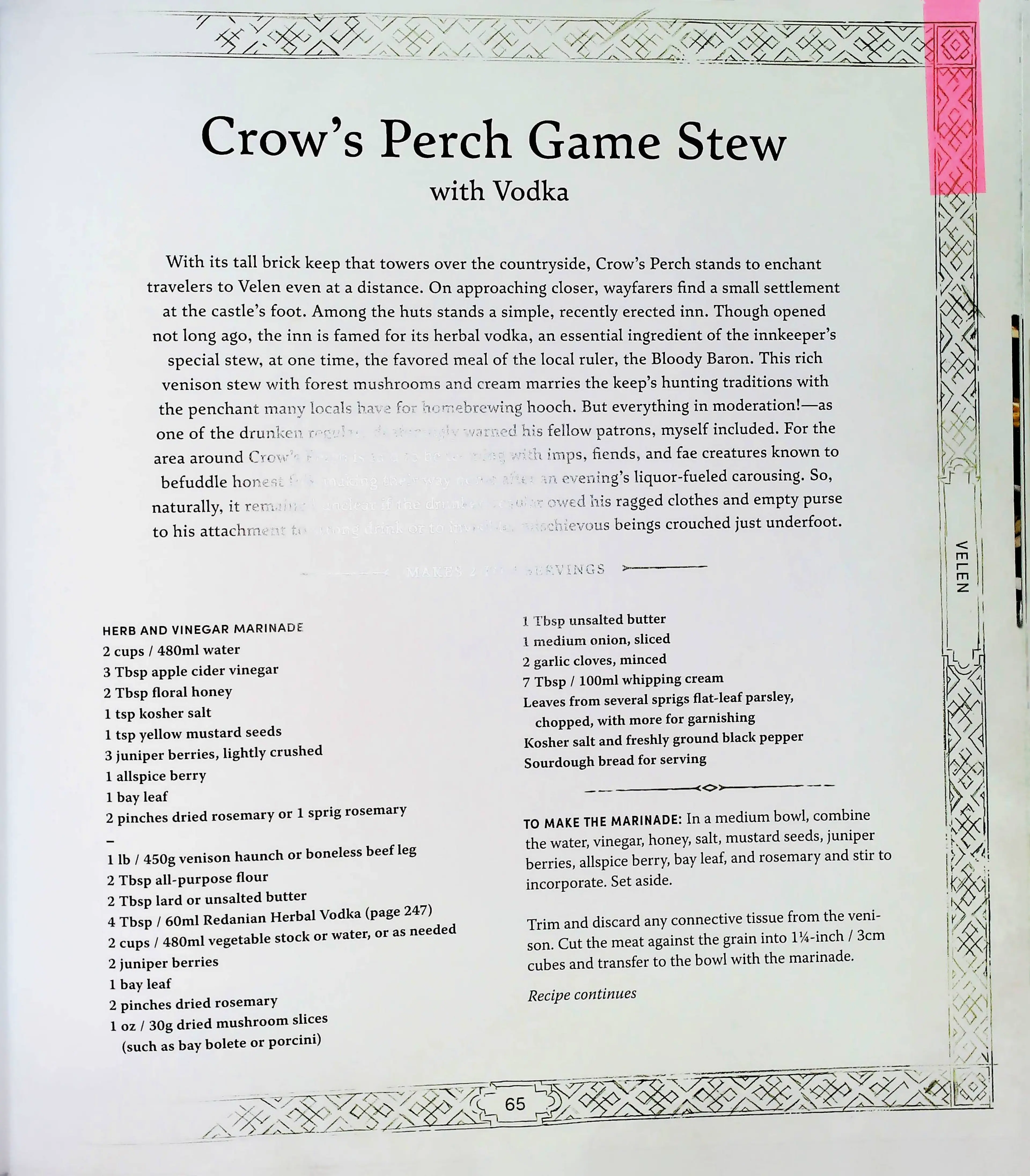 Crow's Perch Game Stew with Vodka