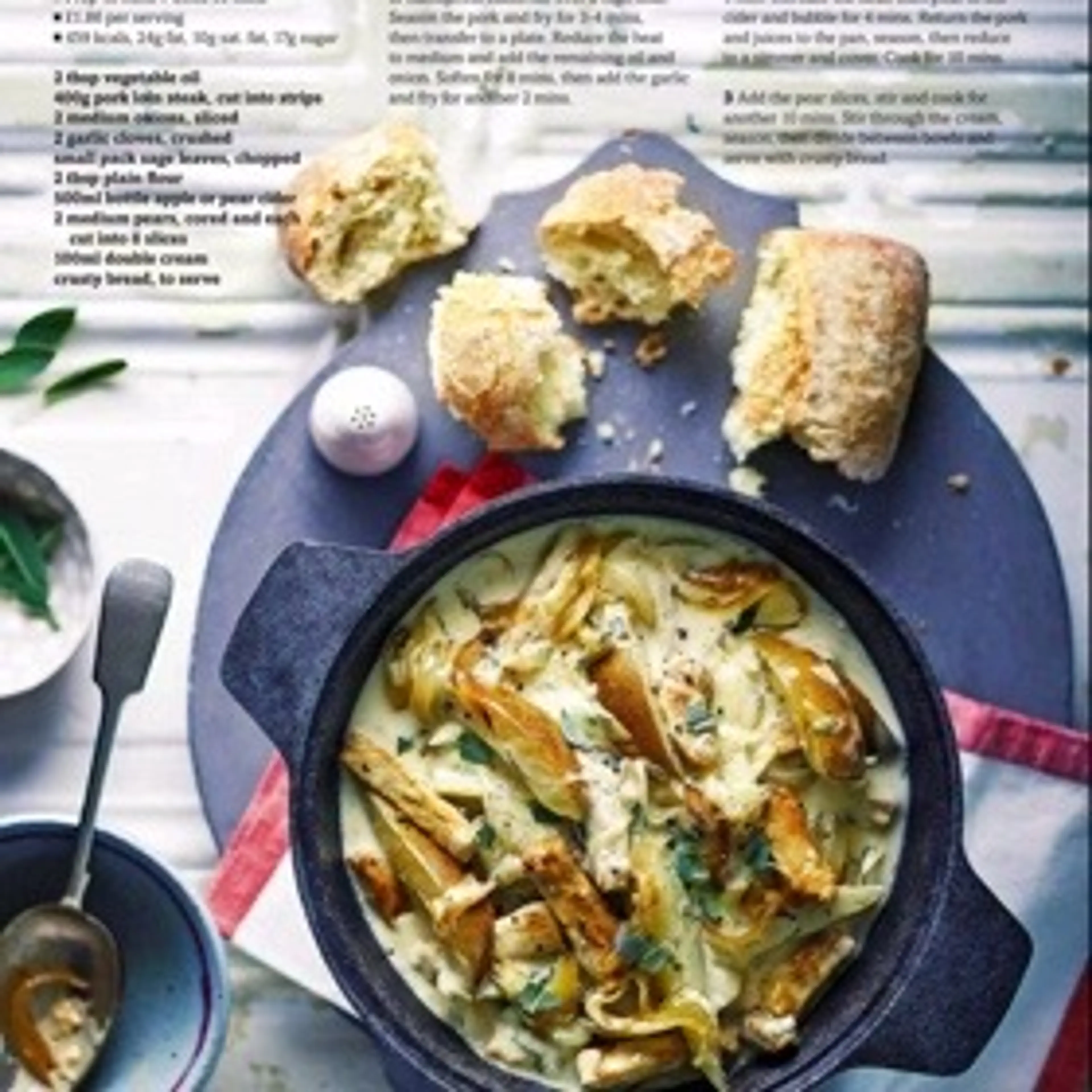 Creamy pork & pear cassoulet