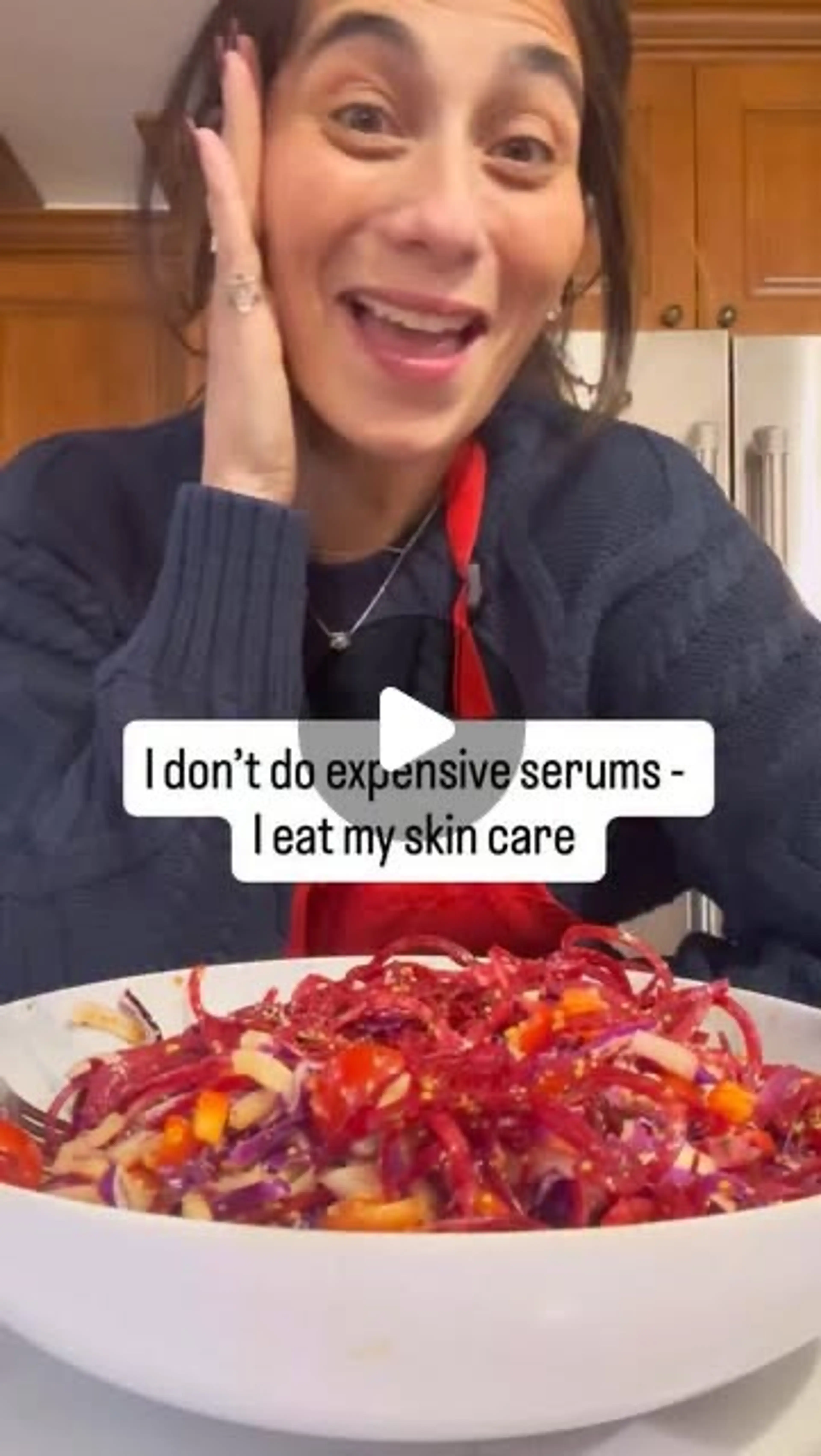 Red Glow Up Salad With Orange Vinagrette