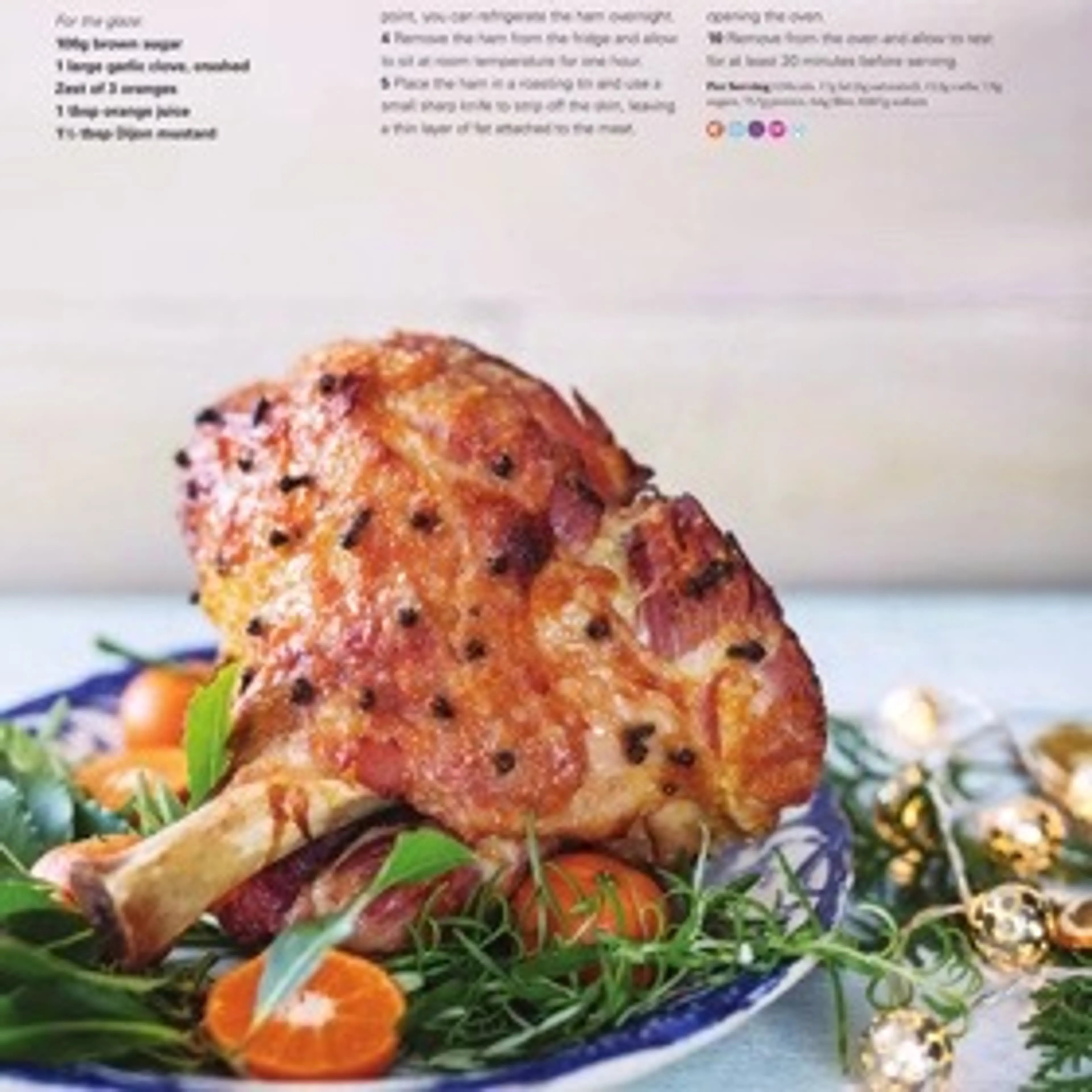 Orange and mustard Glazed Ham