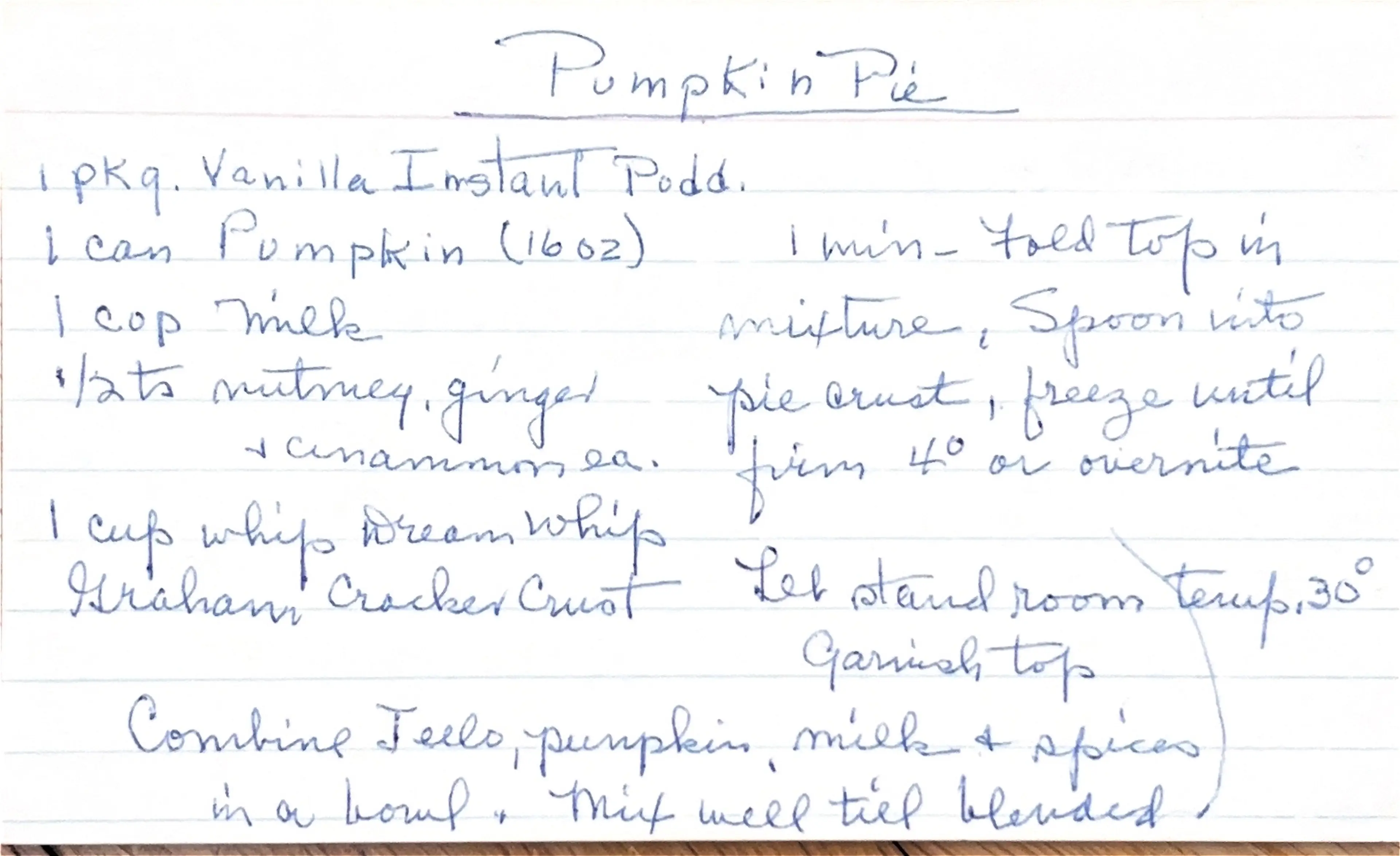 Pumpkin Pie