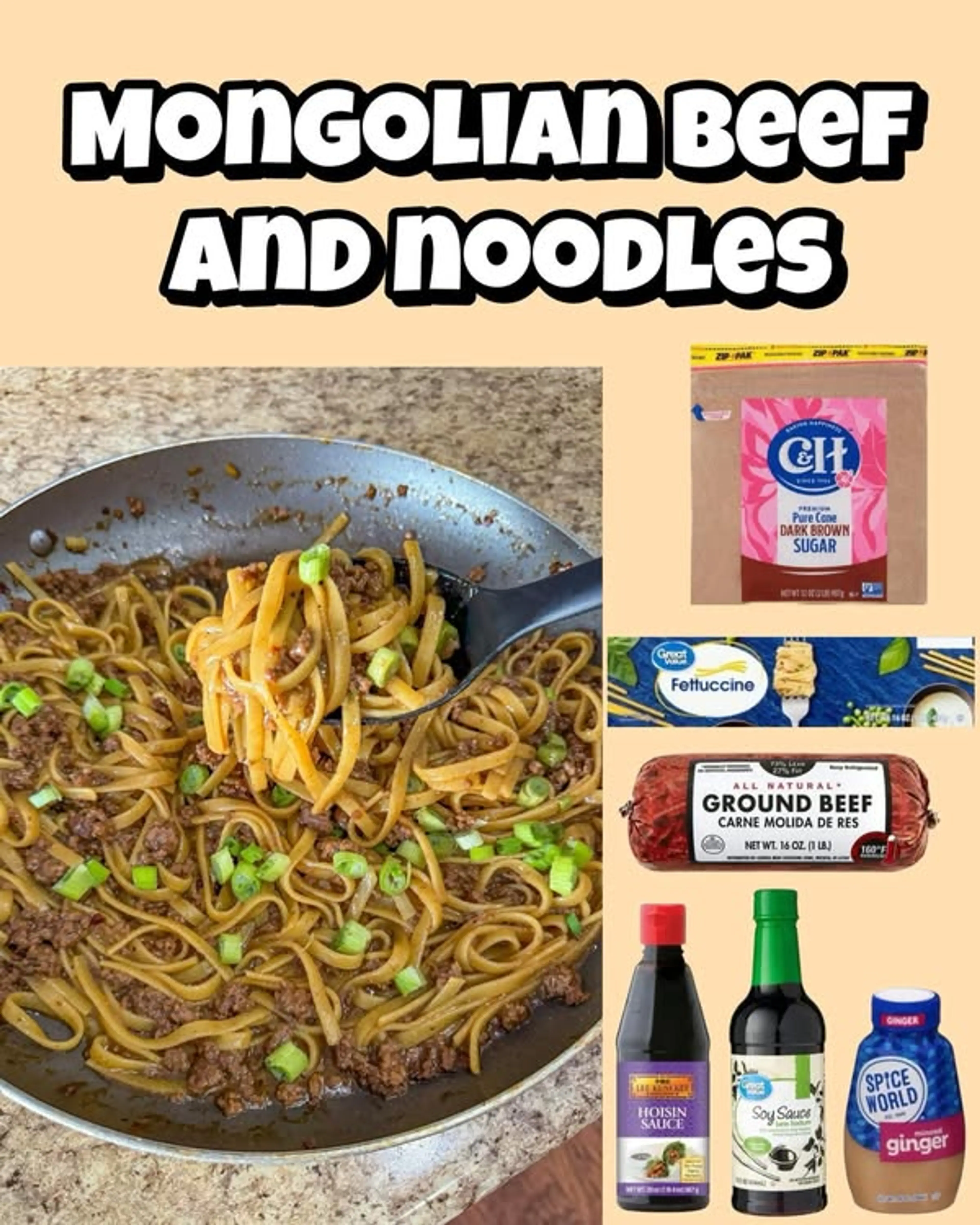 Mongolian Beef and Noodles