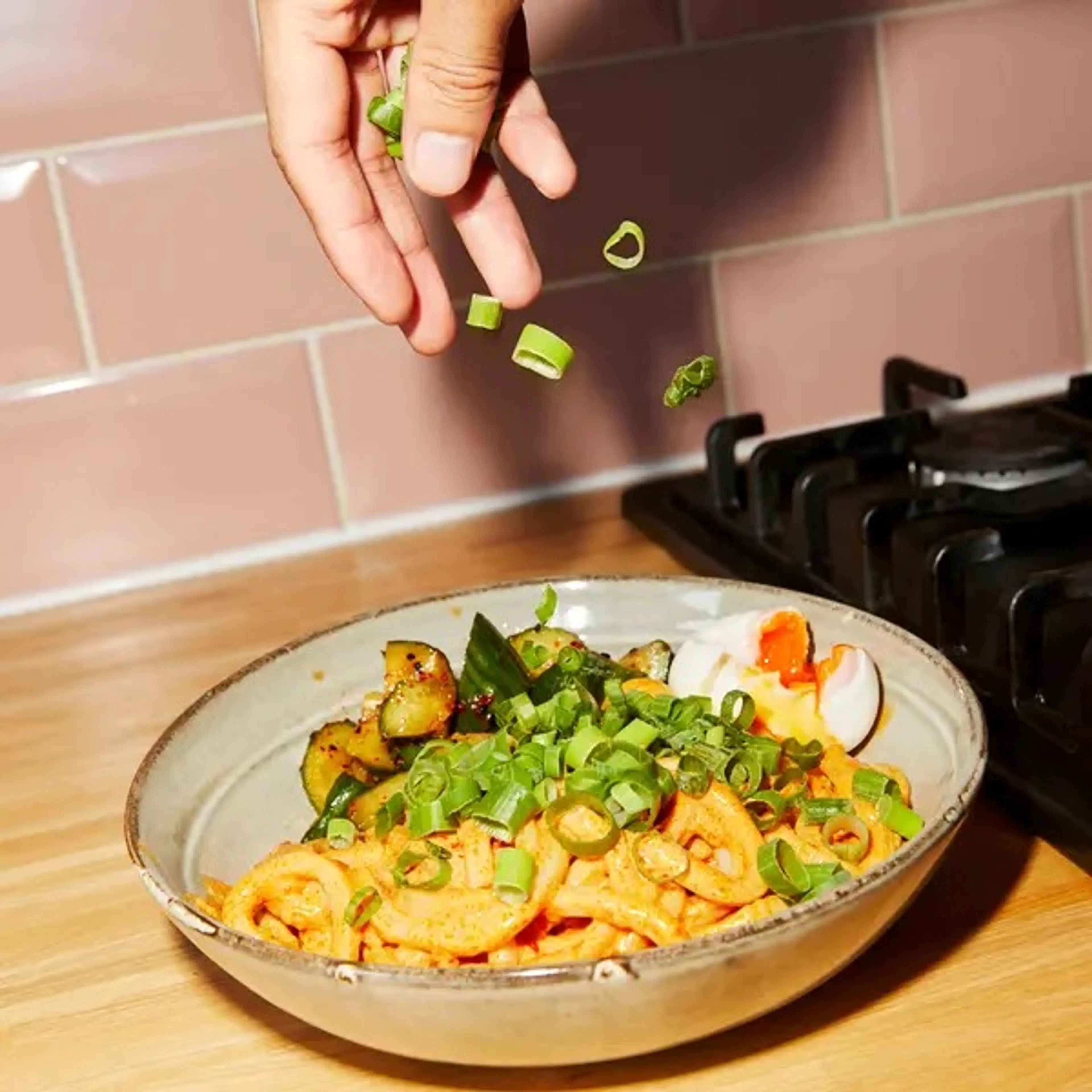 Spicy garlic butter udon