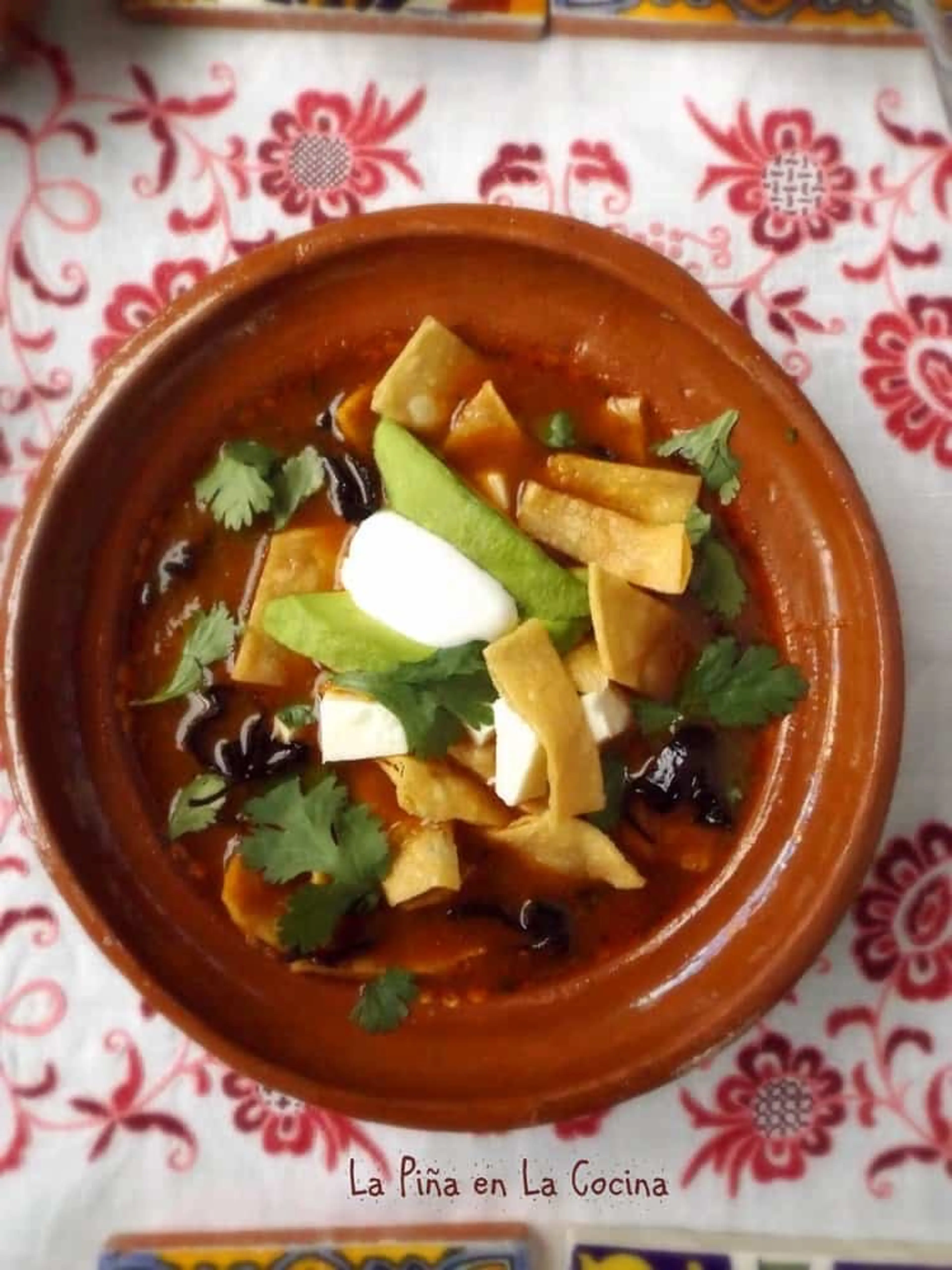 Sopa Azteca-Sopa de Tortilla(Tortilla Soup)