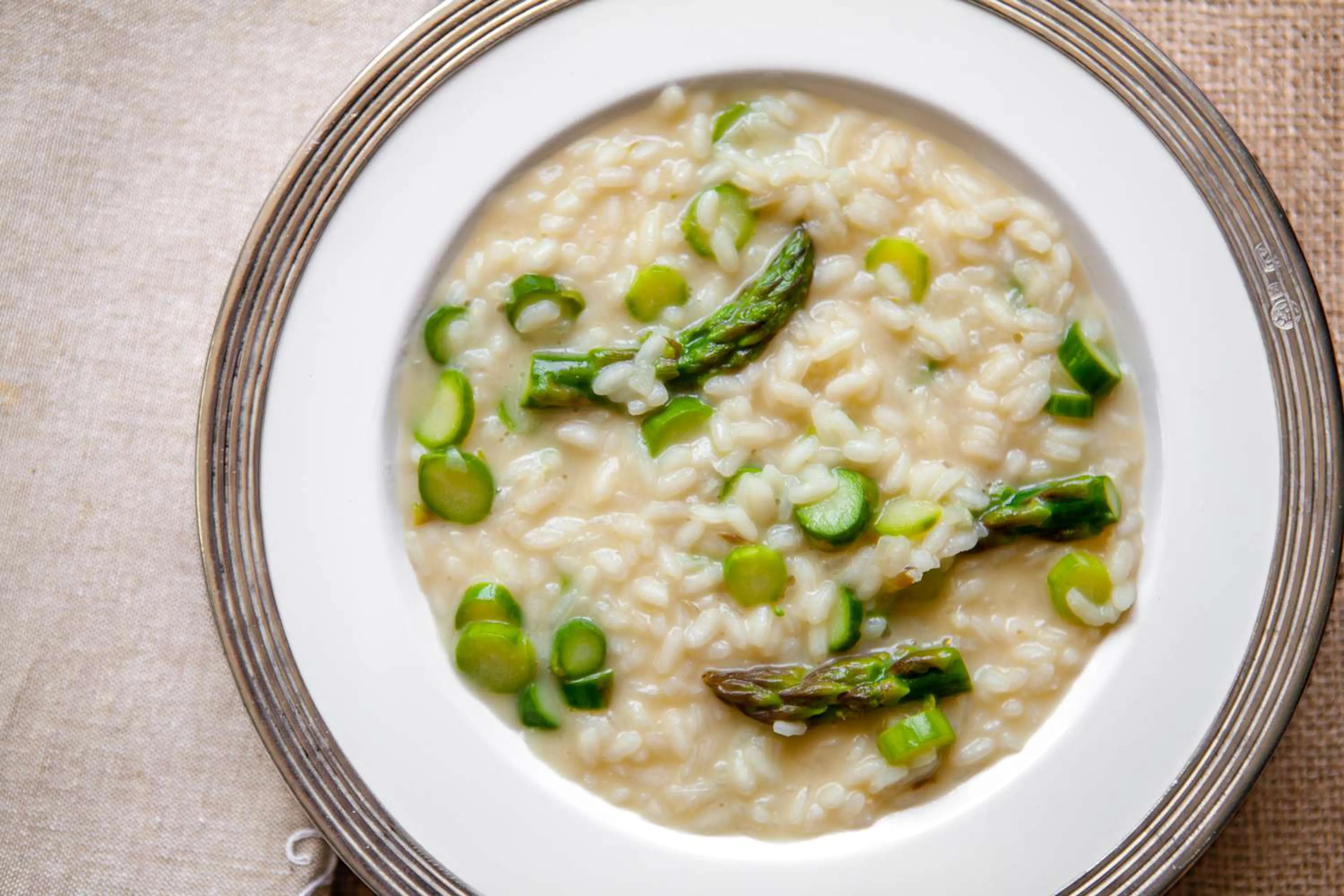 Asparagus risotto