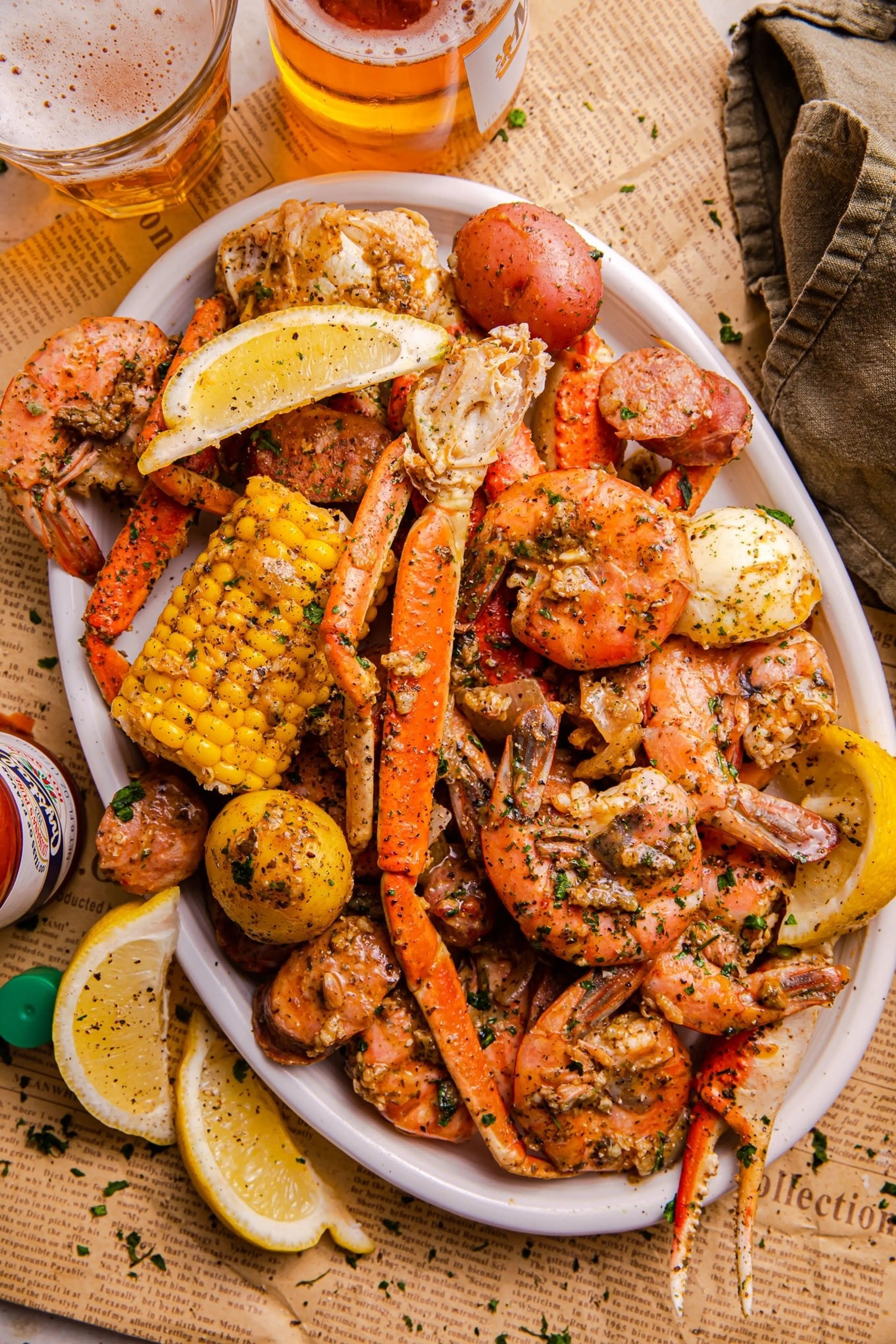 Cajun Seafood Boil with Garlic Butter Sauce