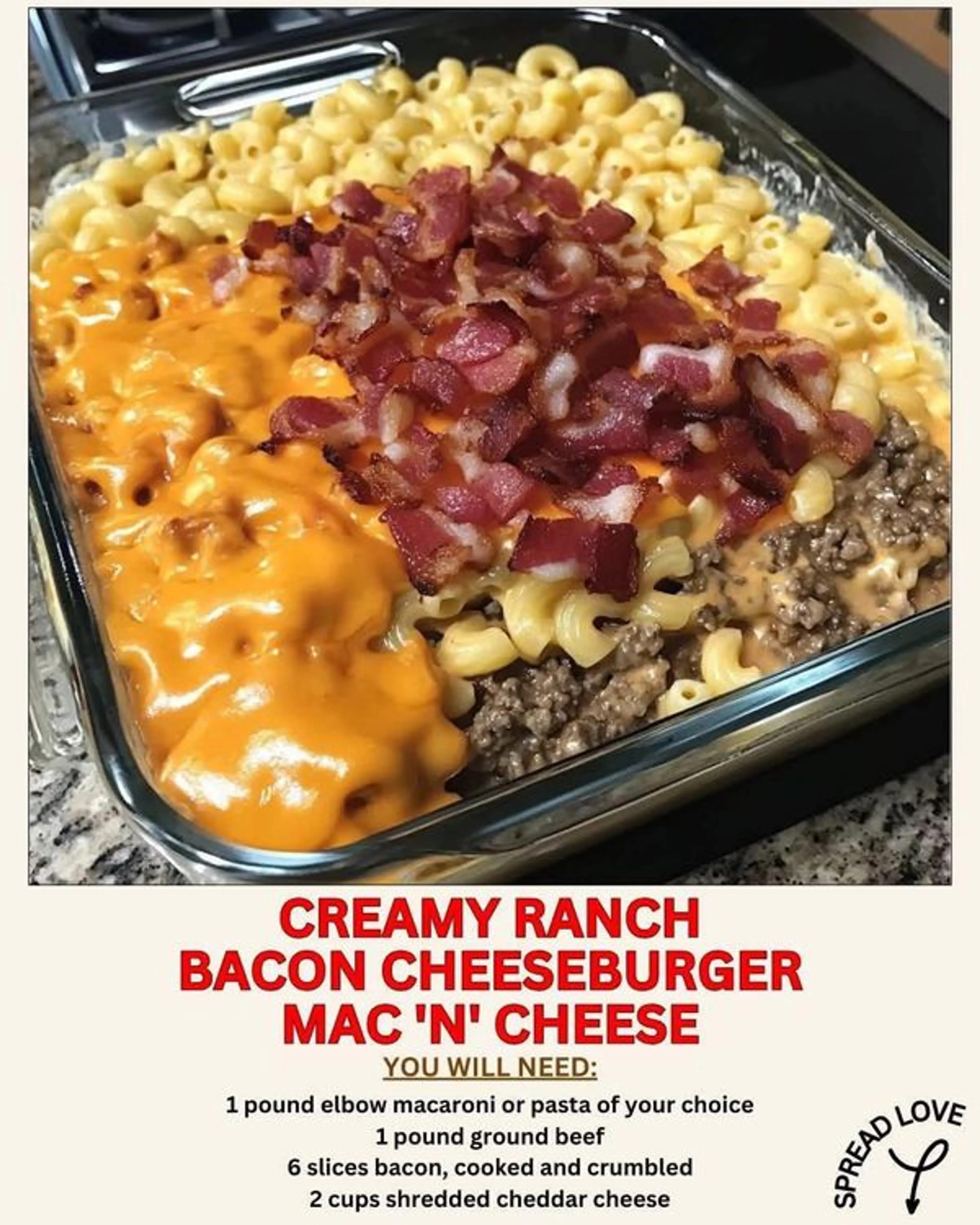 Creamy Ranch Bacon Cheeseburger Mac 'n' Cheese