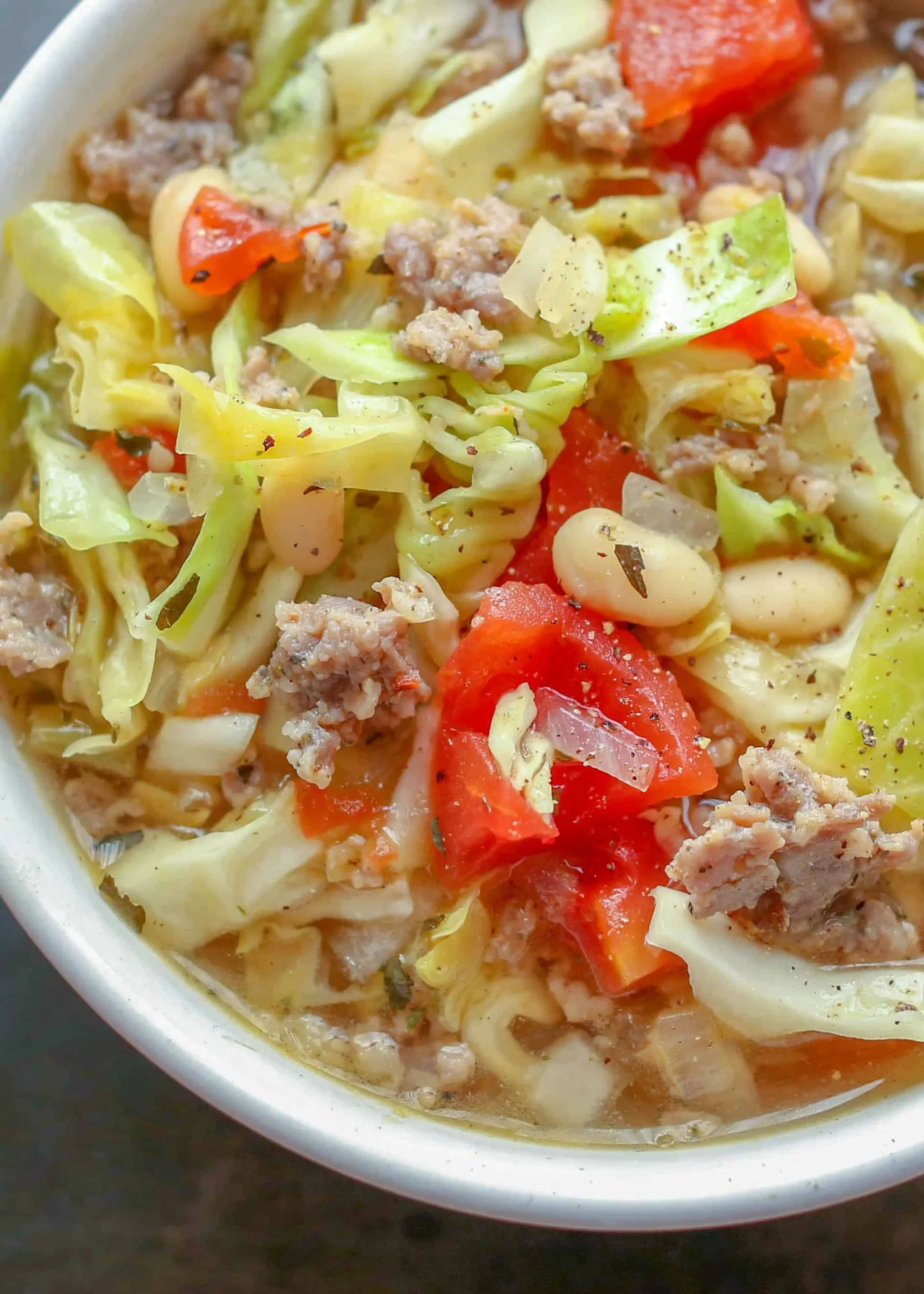 Italian White Bean, Cabbage, and Sausage Soup