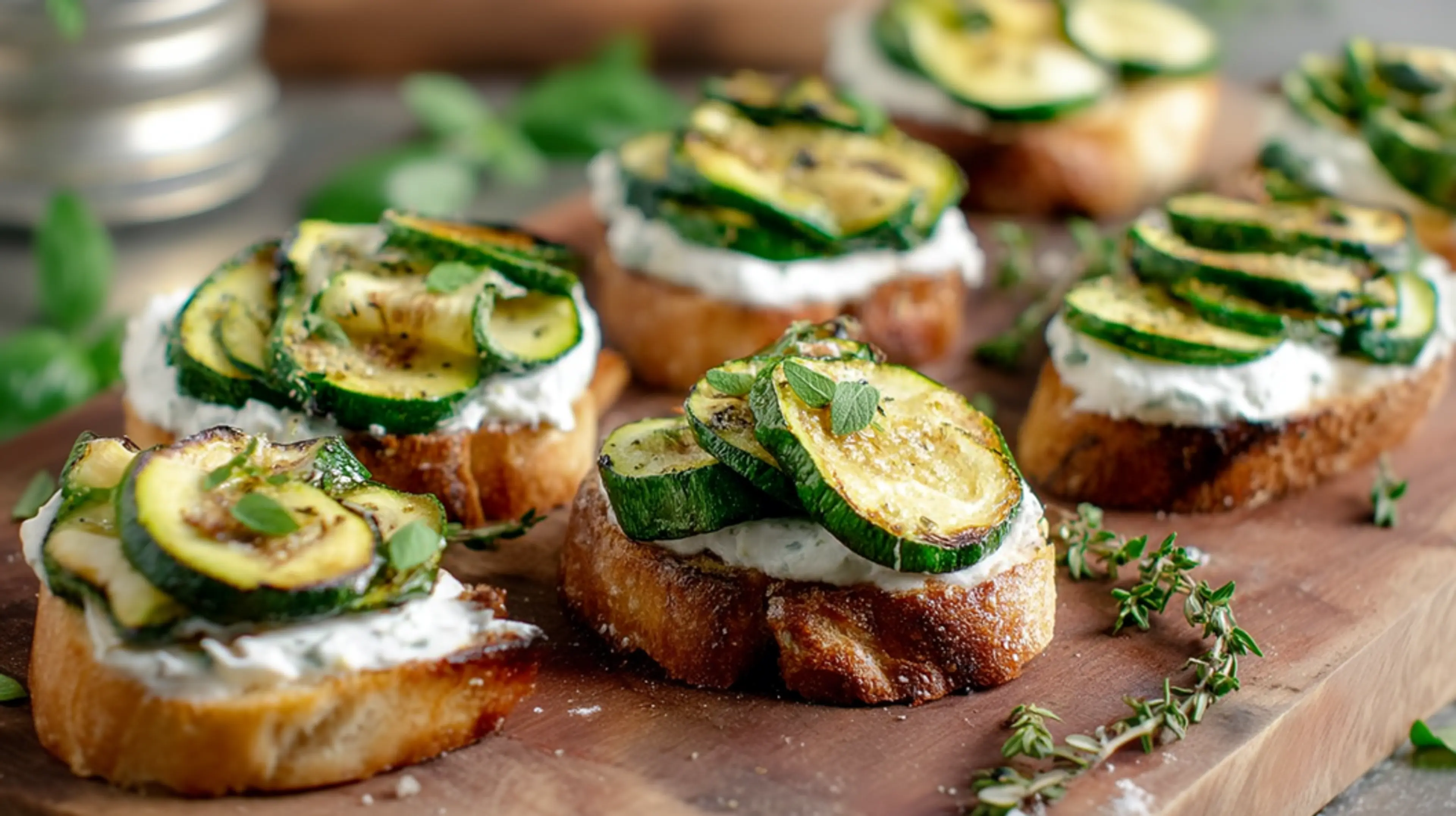 Bruschetta mit gegrillter Zucchini