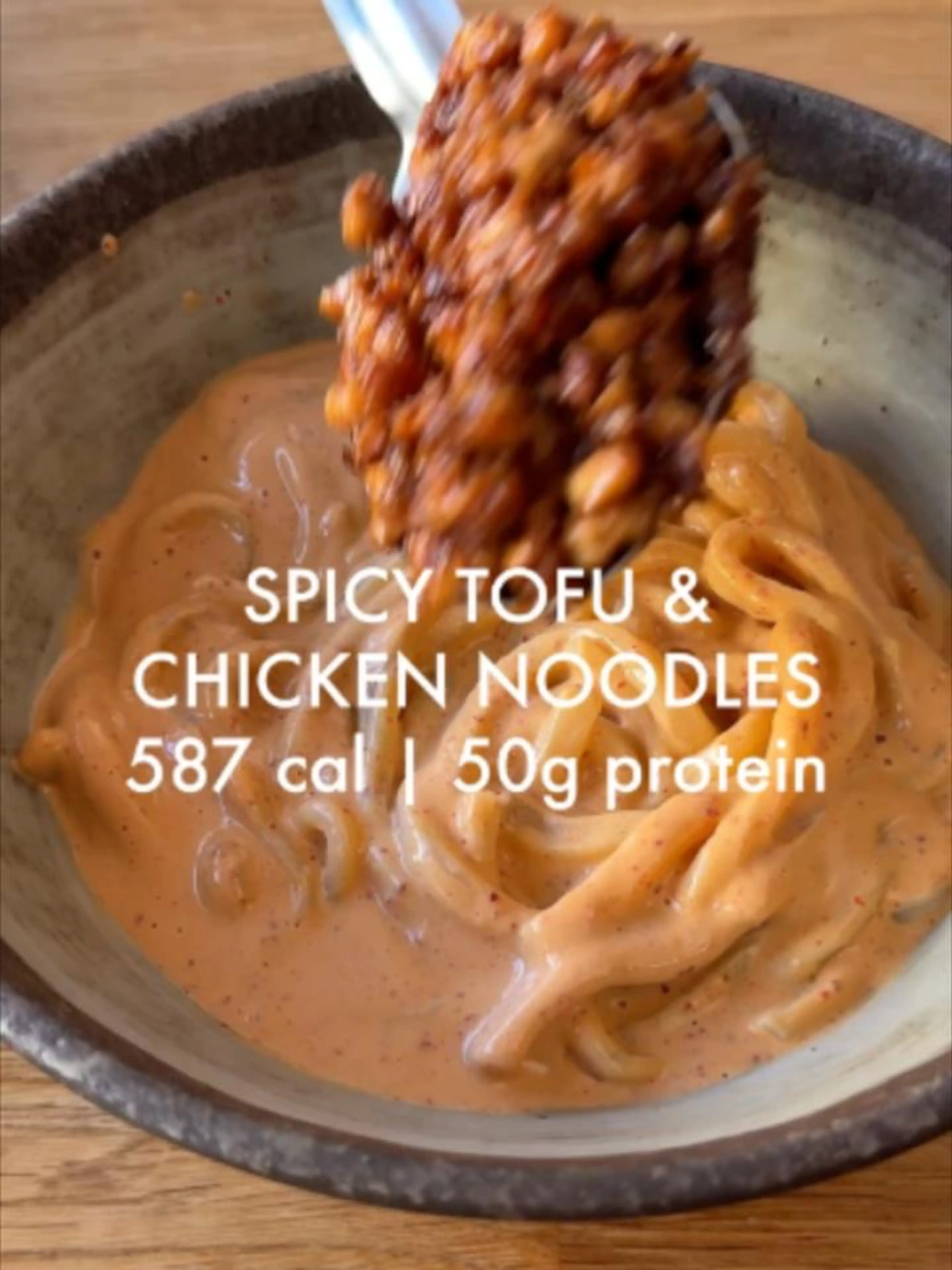 Spicy Tofu & Chicken Noodles