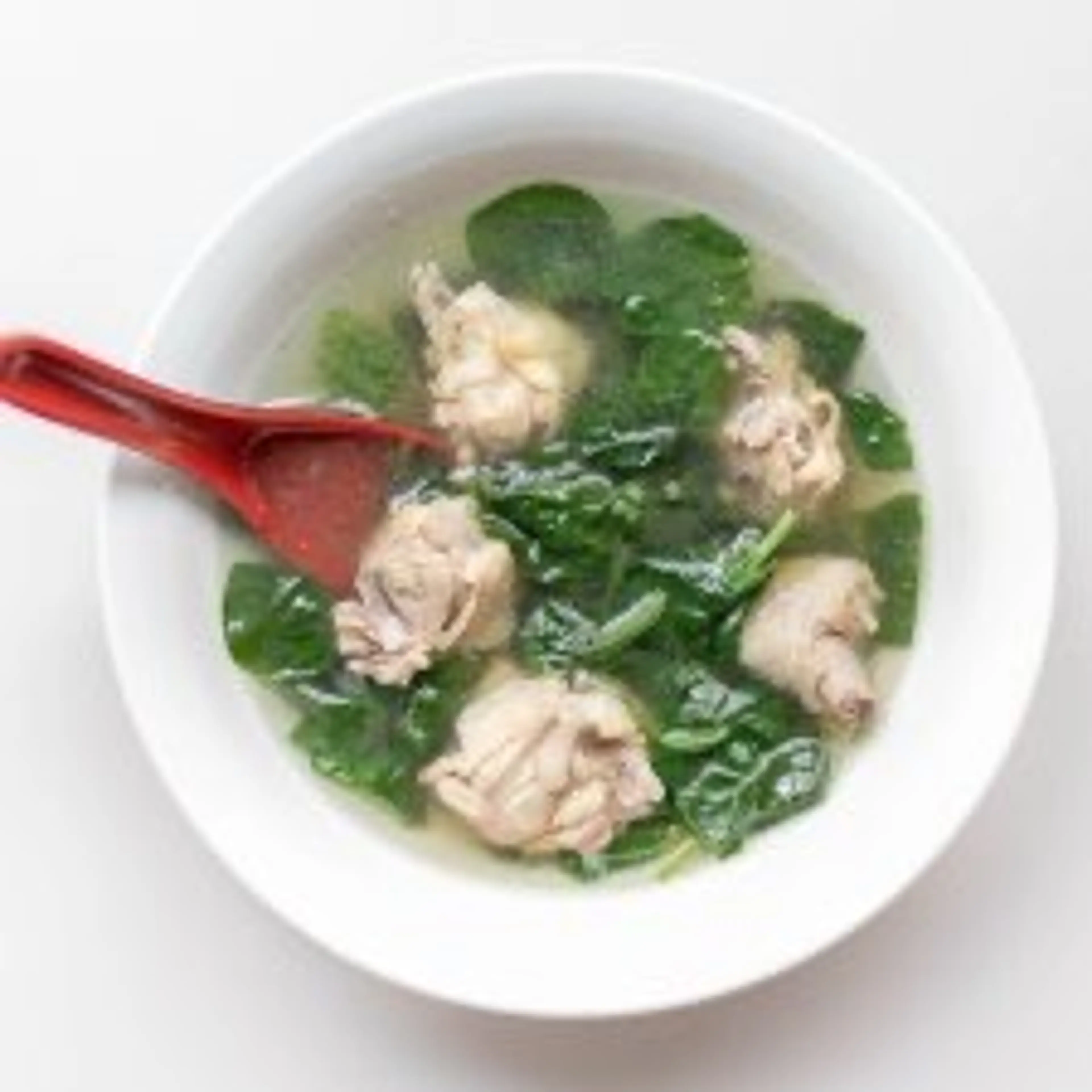 Vietnamese Chicken Soup with Baby Spinach (Canh Ga Nau Rau)