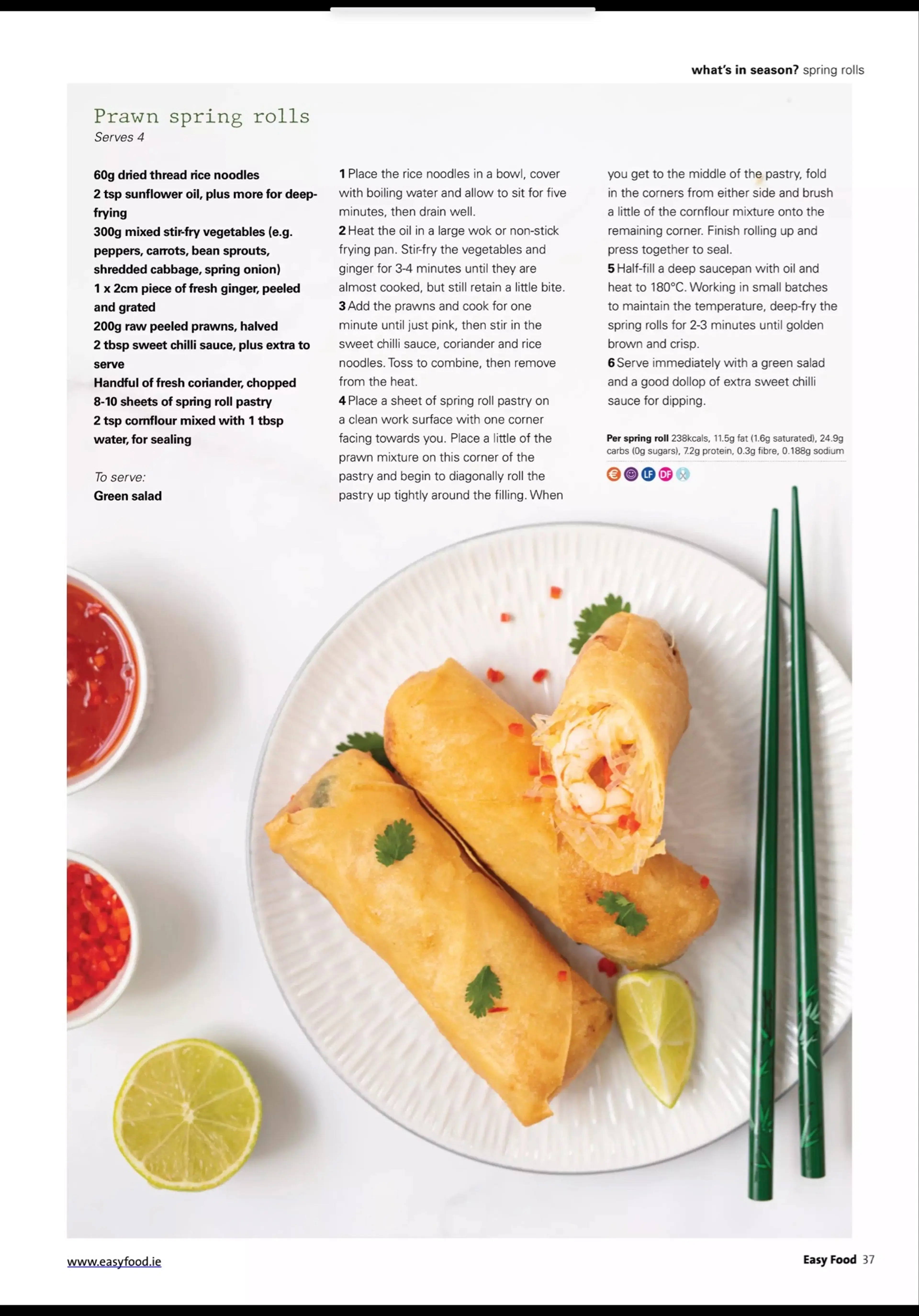Prawn spring rolls