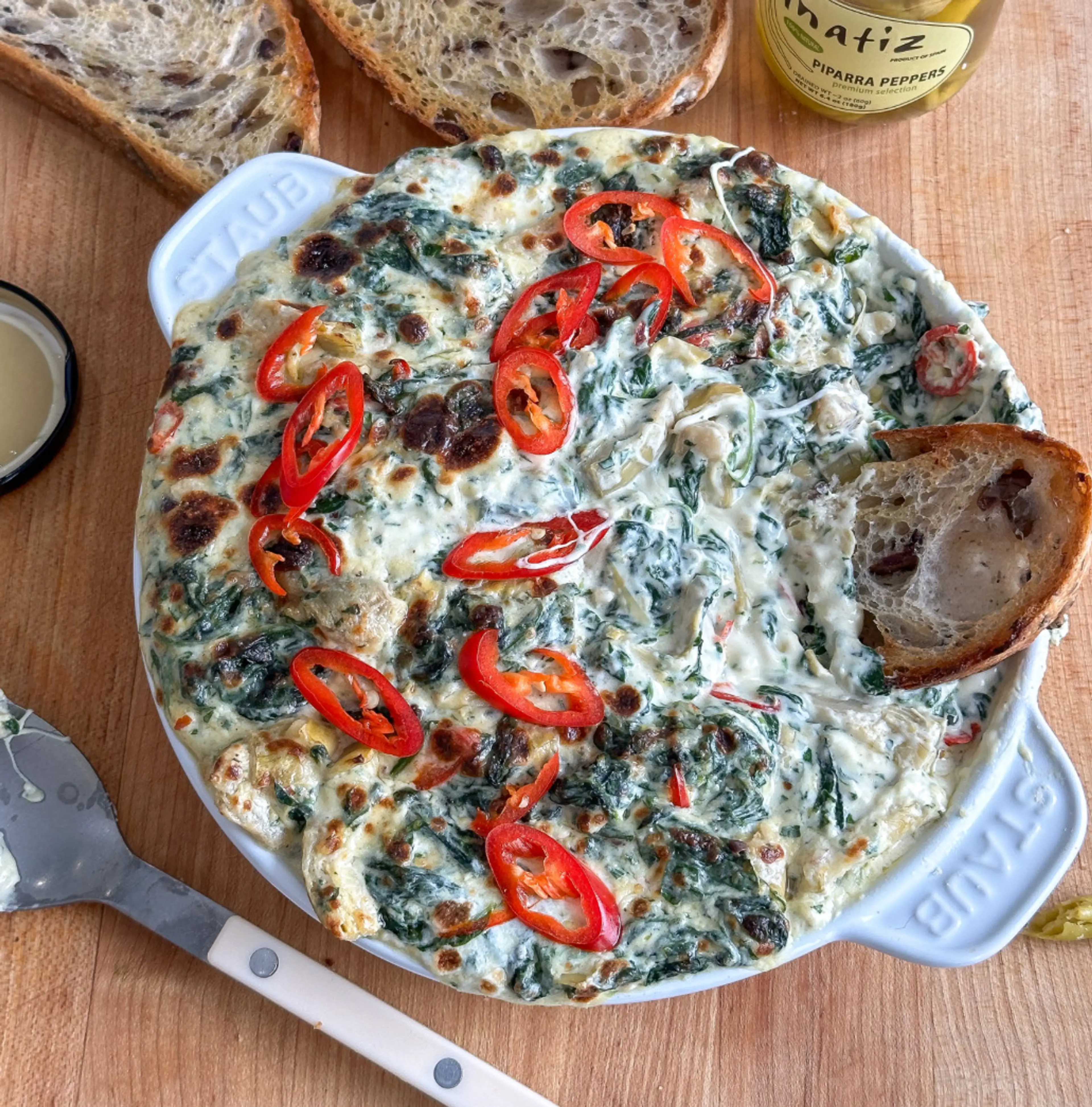 Spicy Spinach Artichoke Dip