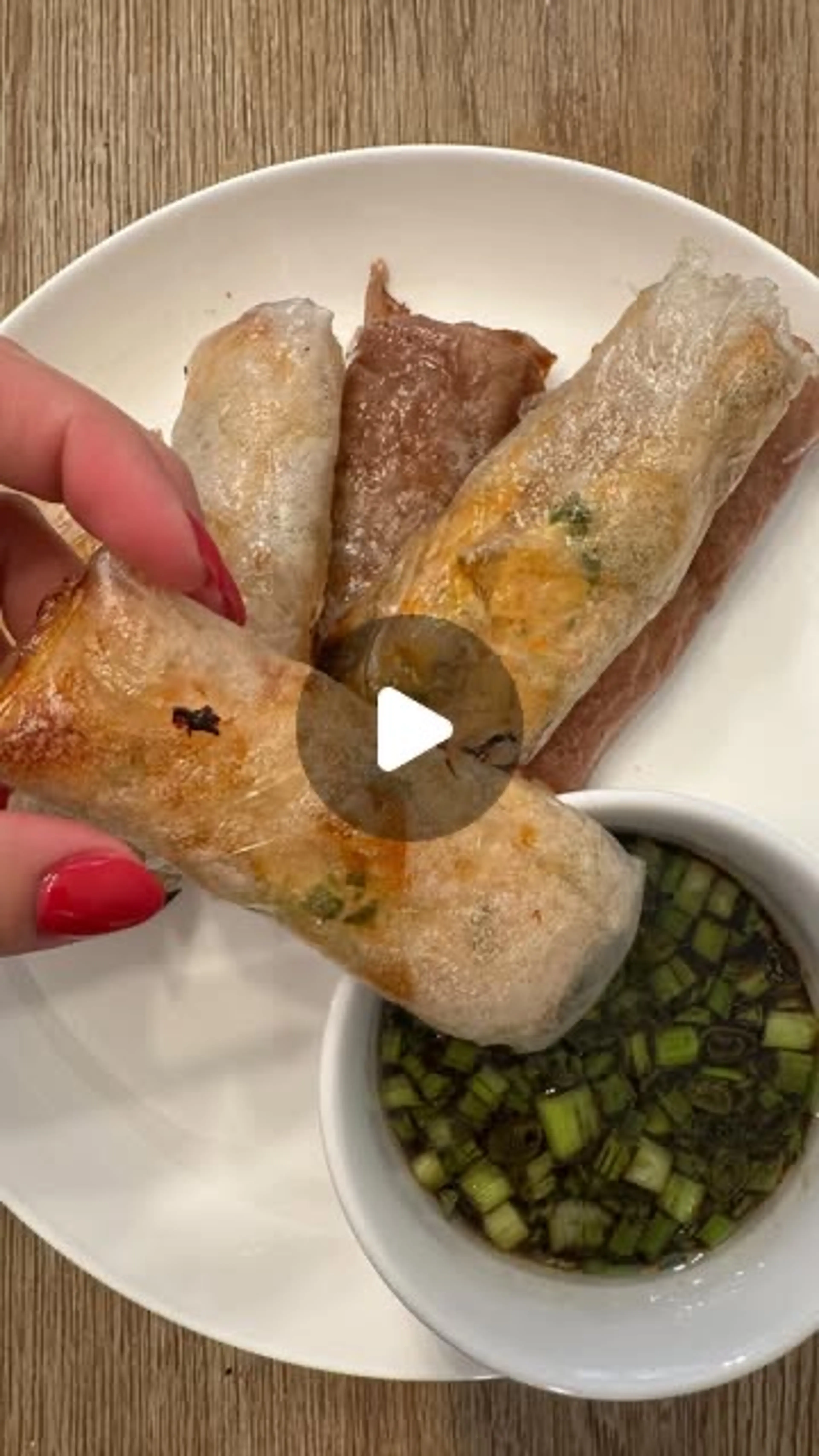 Baked Rice Paper Rolls with Raw Ground Chicken & Vegetables