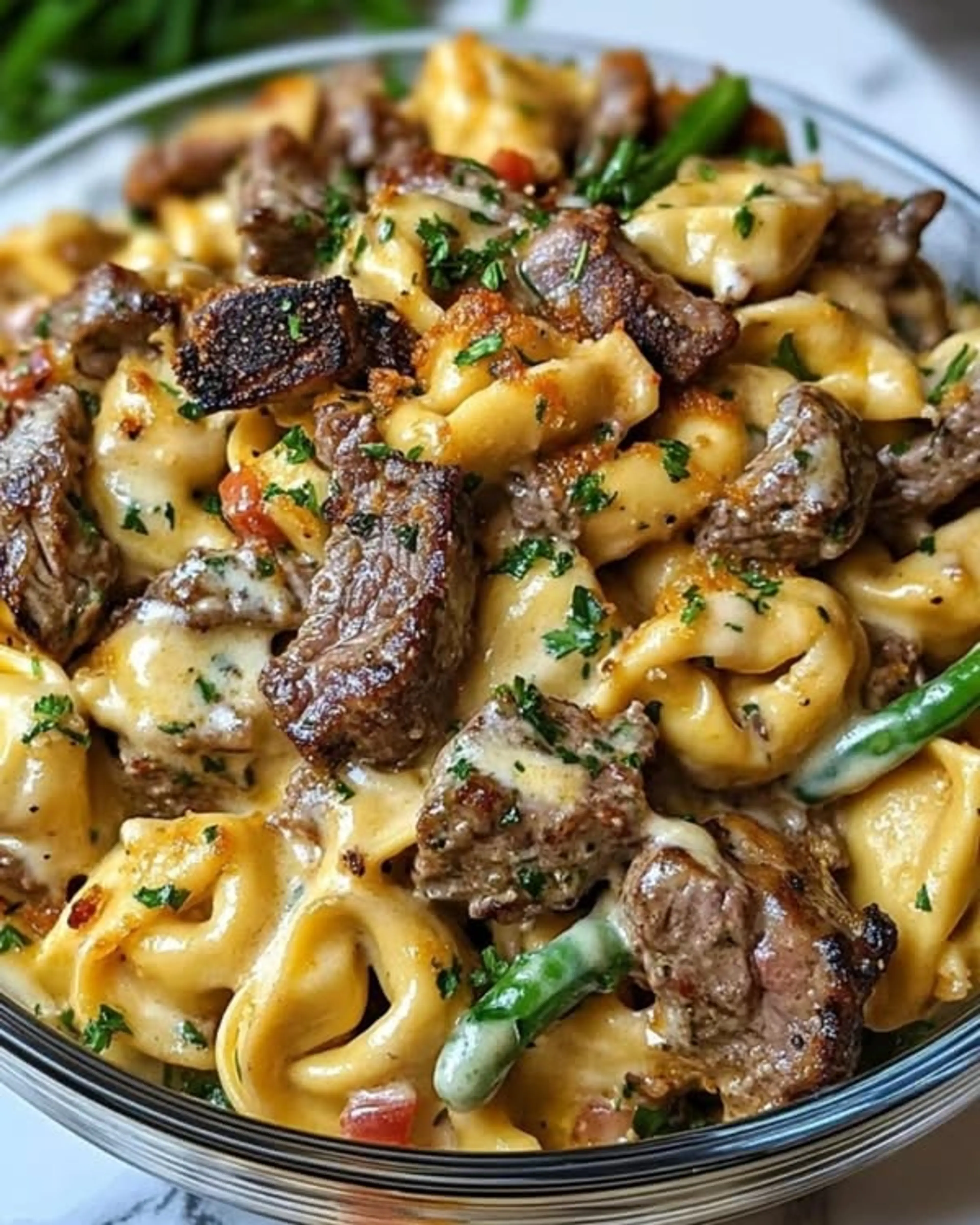 Parmesan Steak Bites Tortellini with Green Beans