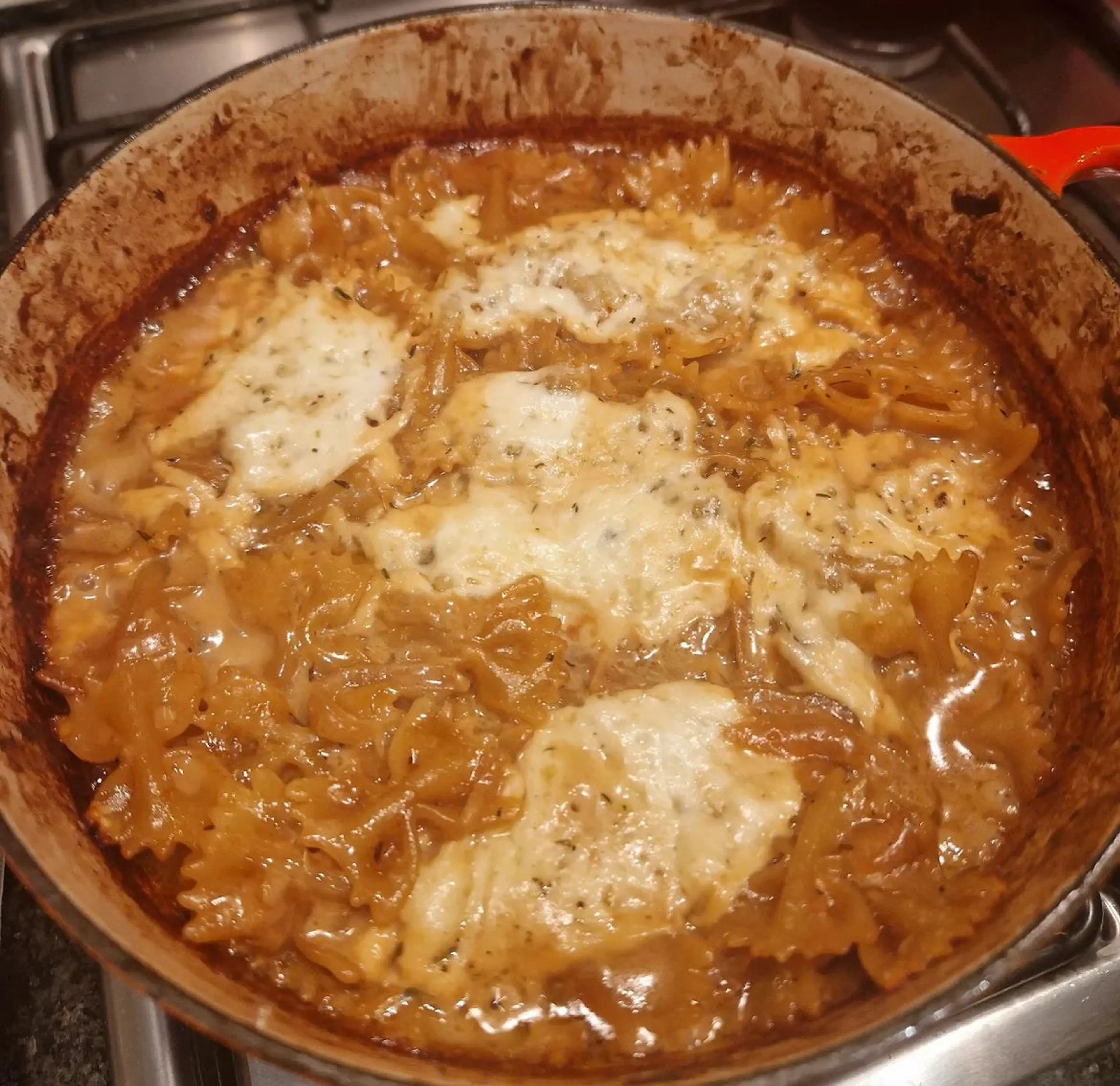 French Onion Pasta Bake