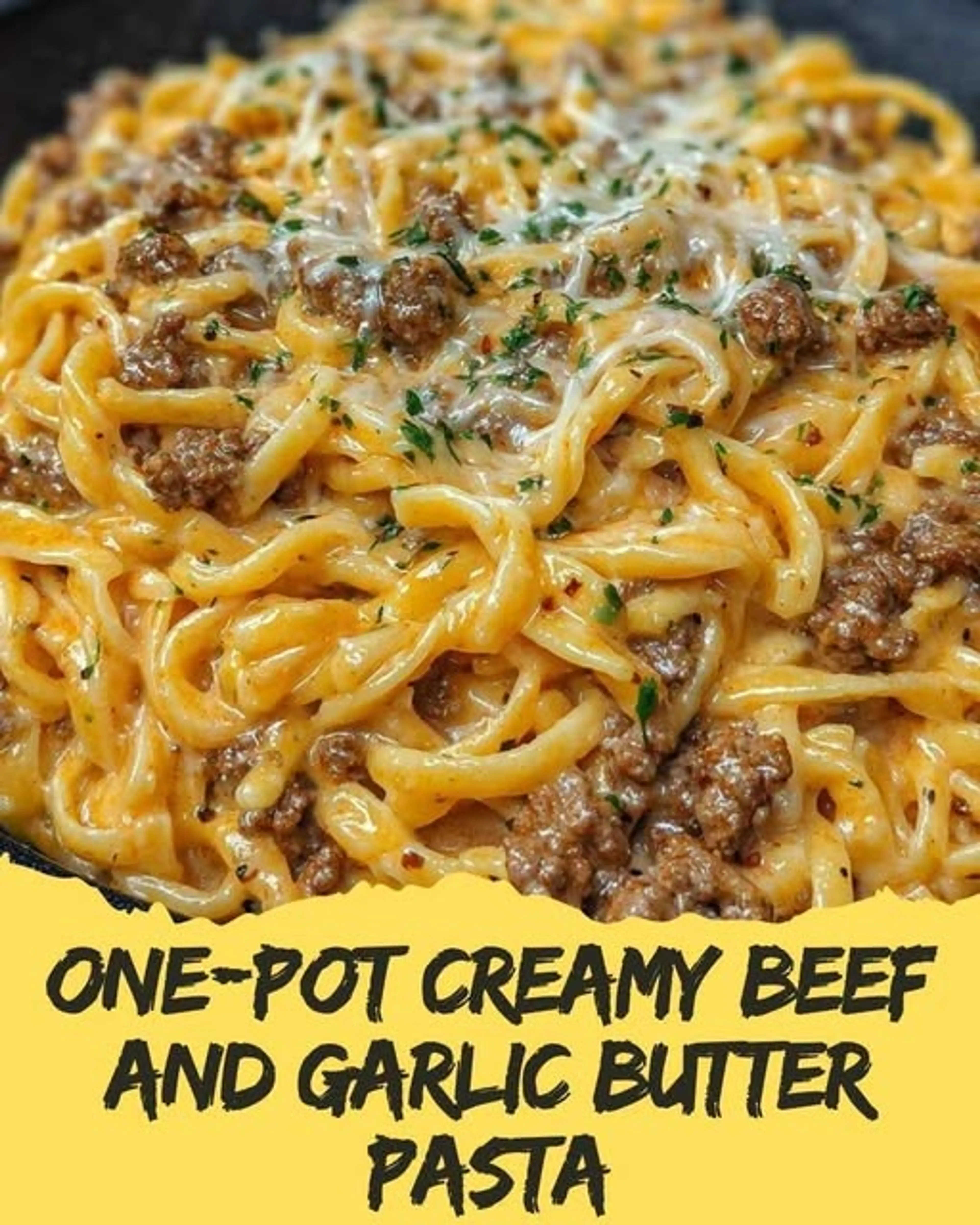 Creamy Beef and Garlic Butter Pasta