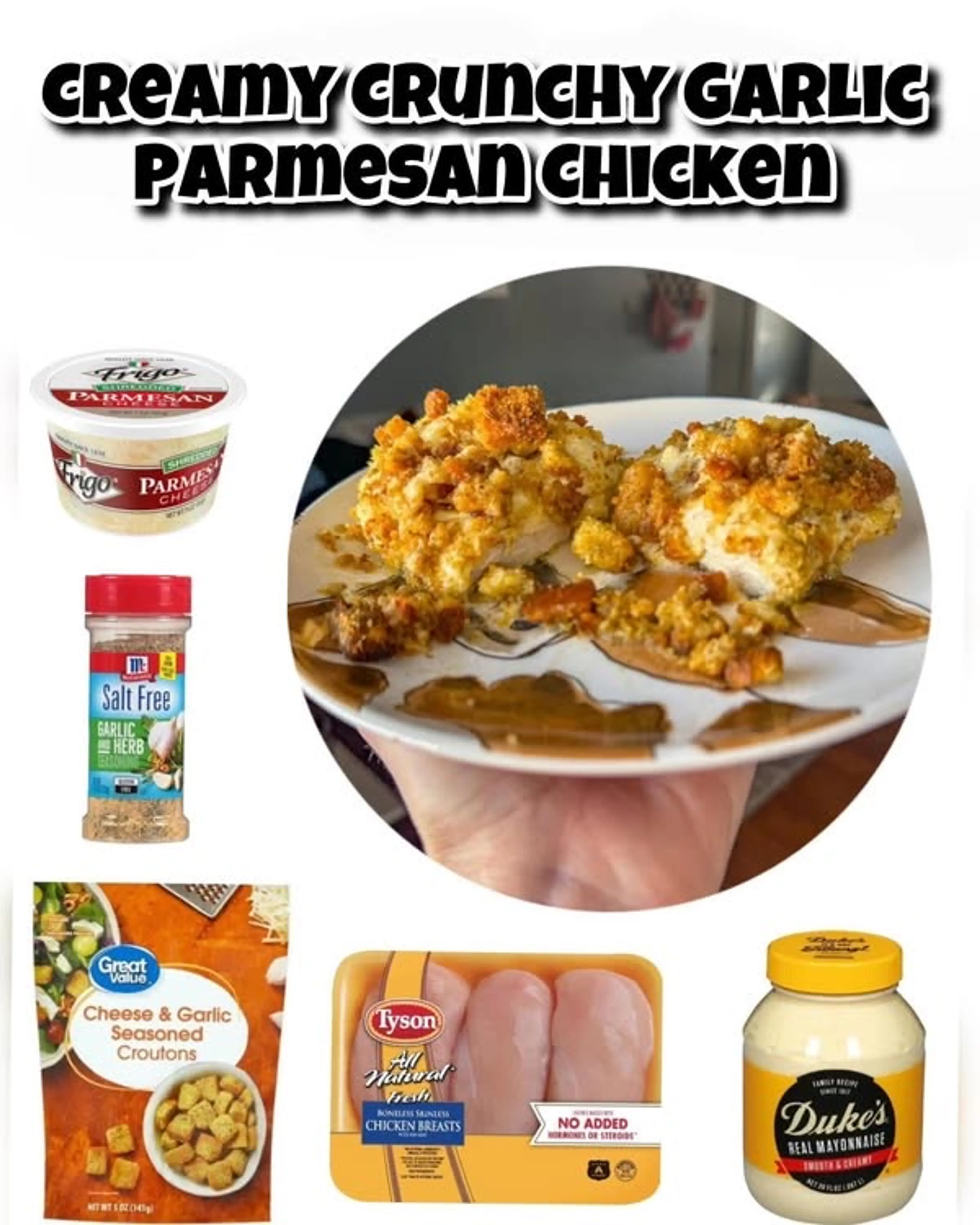 Creamy Crunchy Garlic Parmesan Chicken