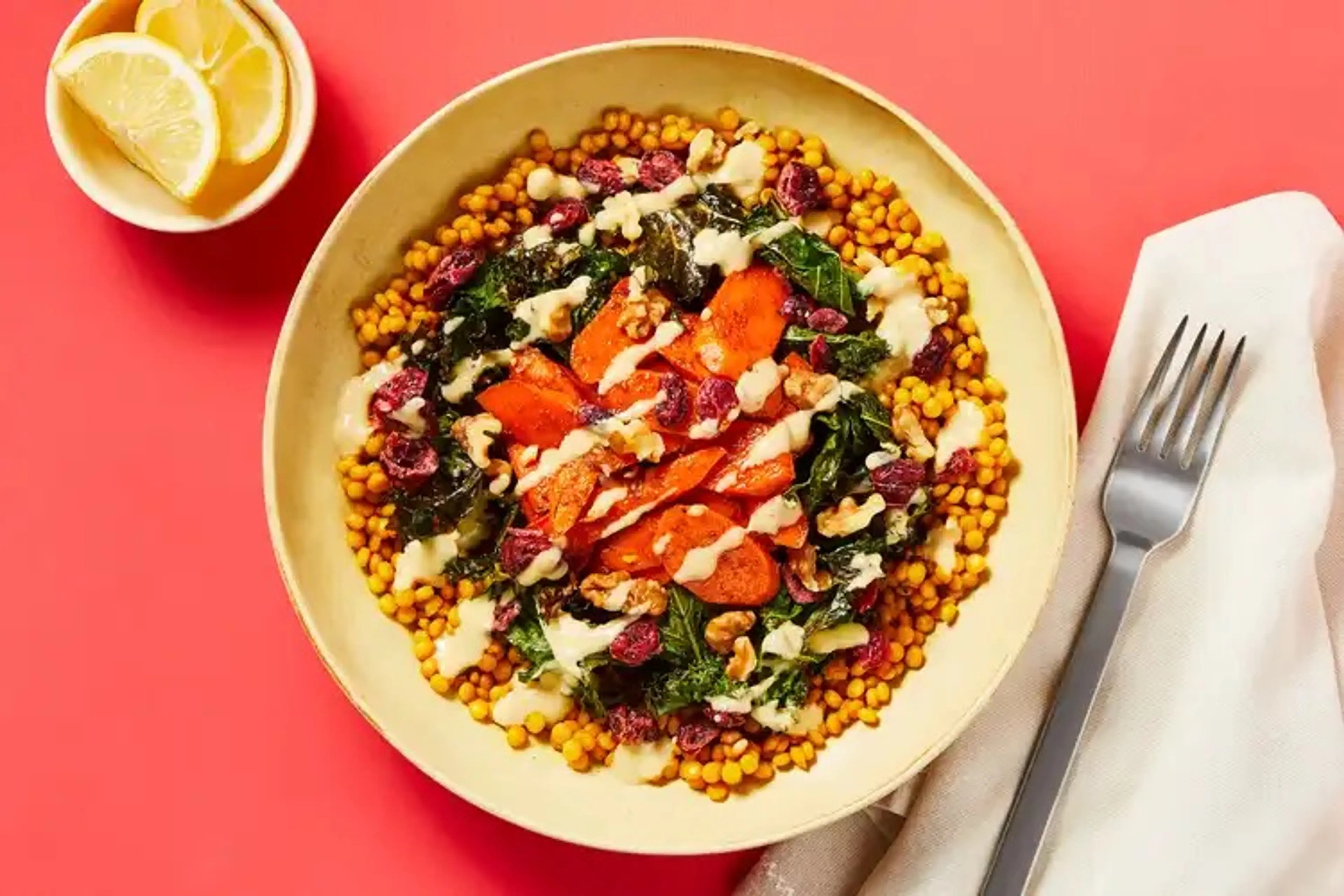 Vegan Maple Carrot Power Bowls with Turmeric-Toasted Couscou