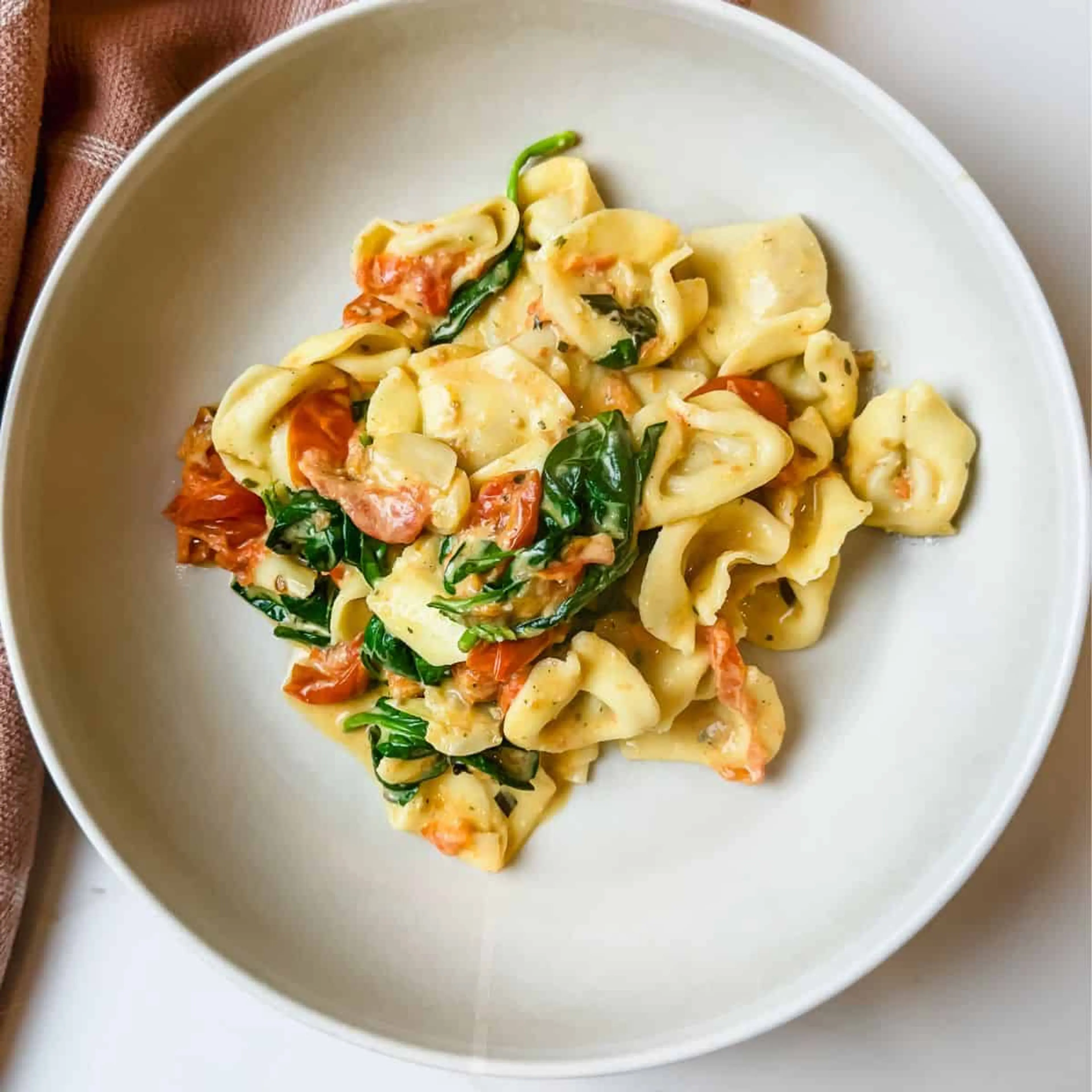 Tortellini Bake with Boursin & Tomato
