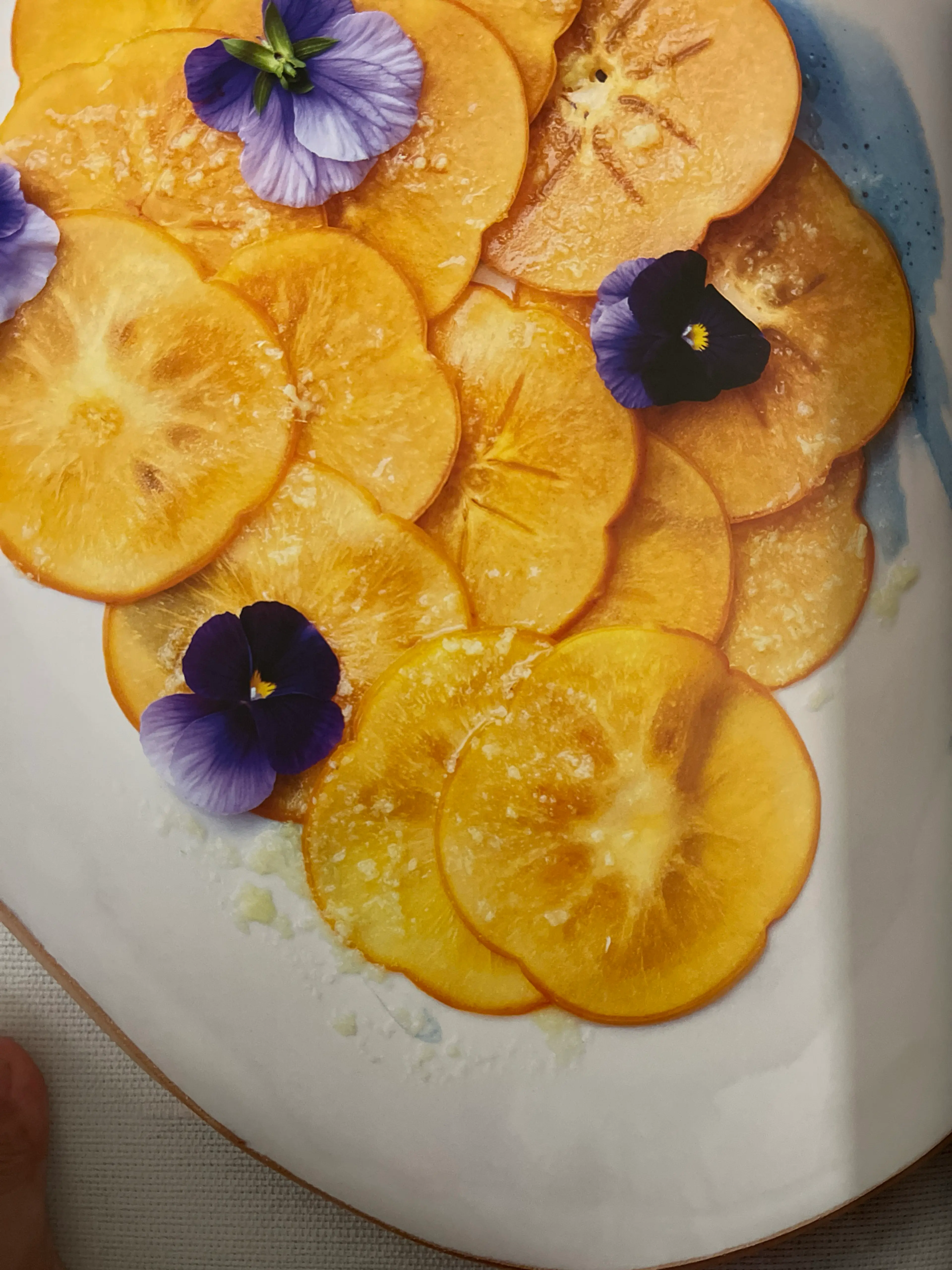 Fuyu Persimmon with Ginger, Honey, and Lime