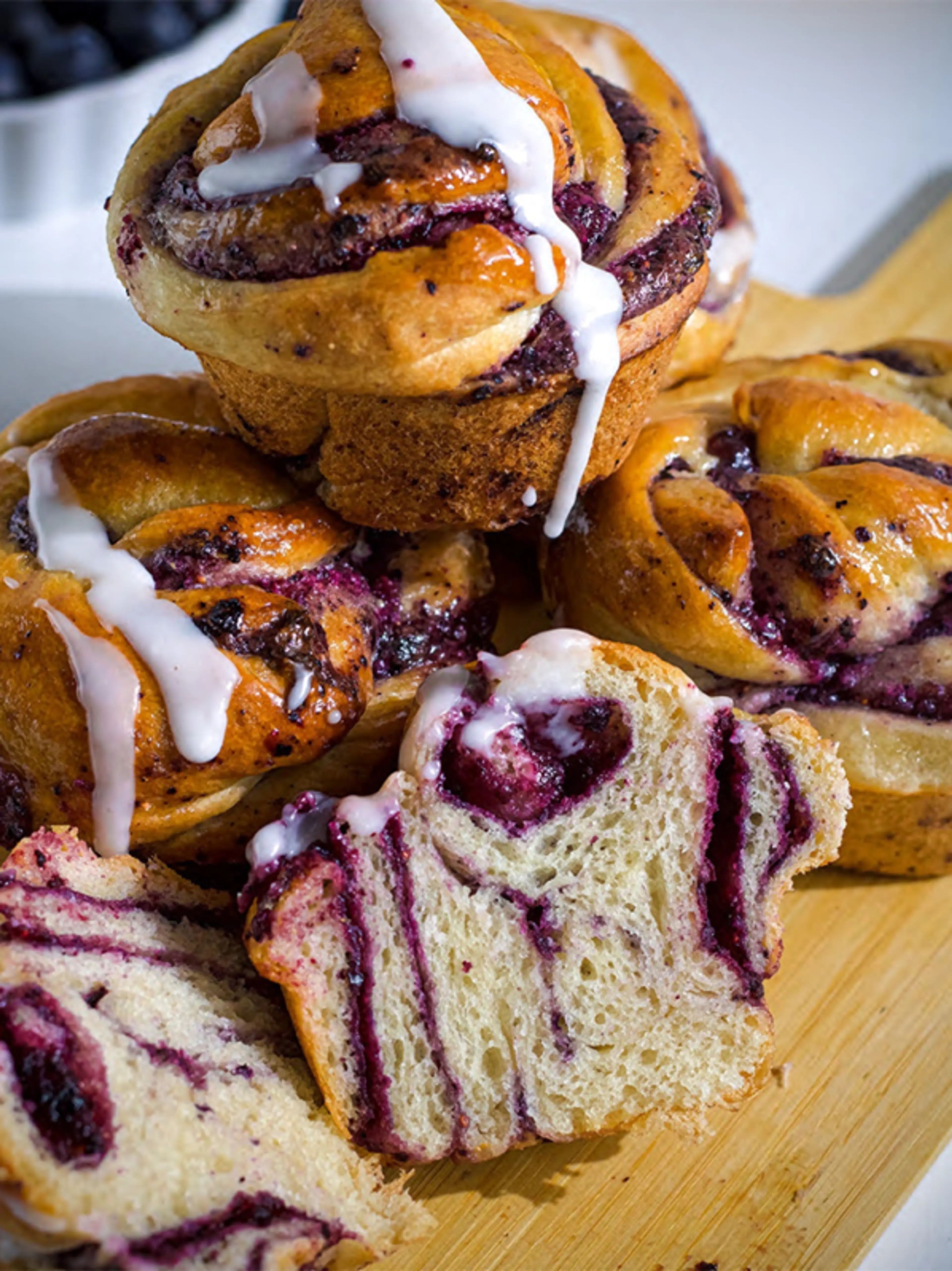 Blueberry Brioche Rolls