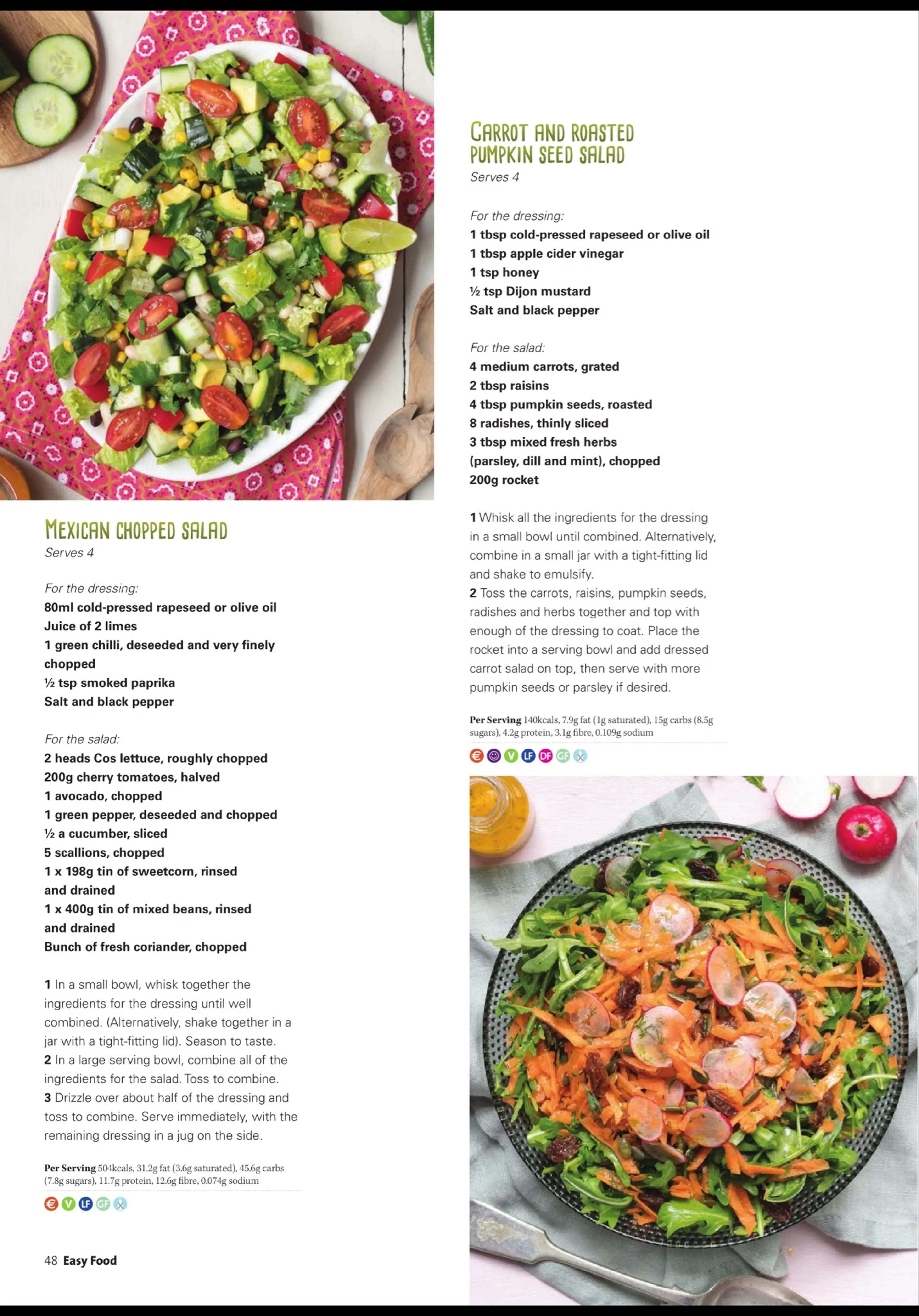 CARROT AND ROASTED PUMPKIN SEED SALAD