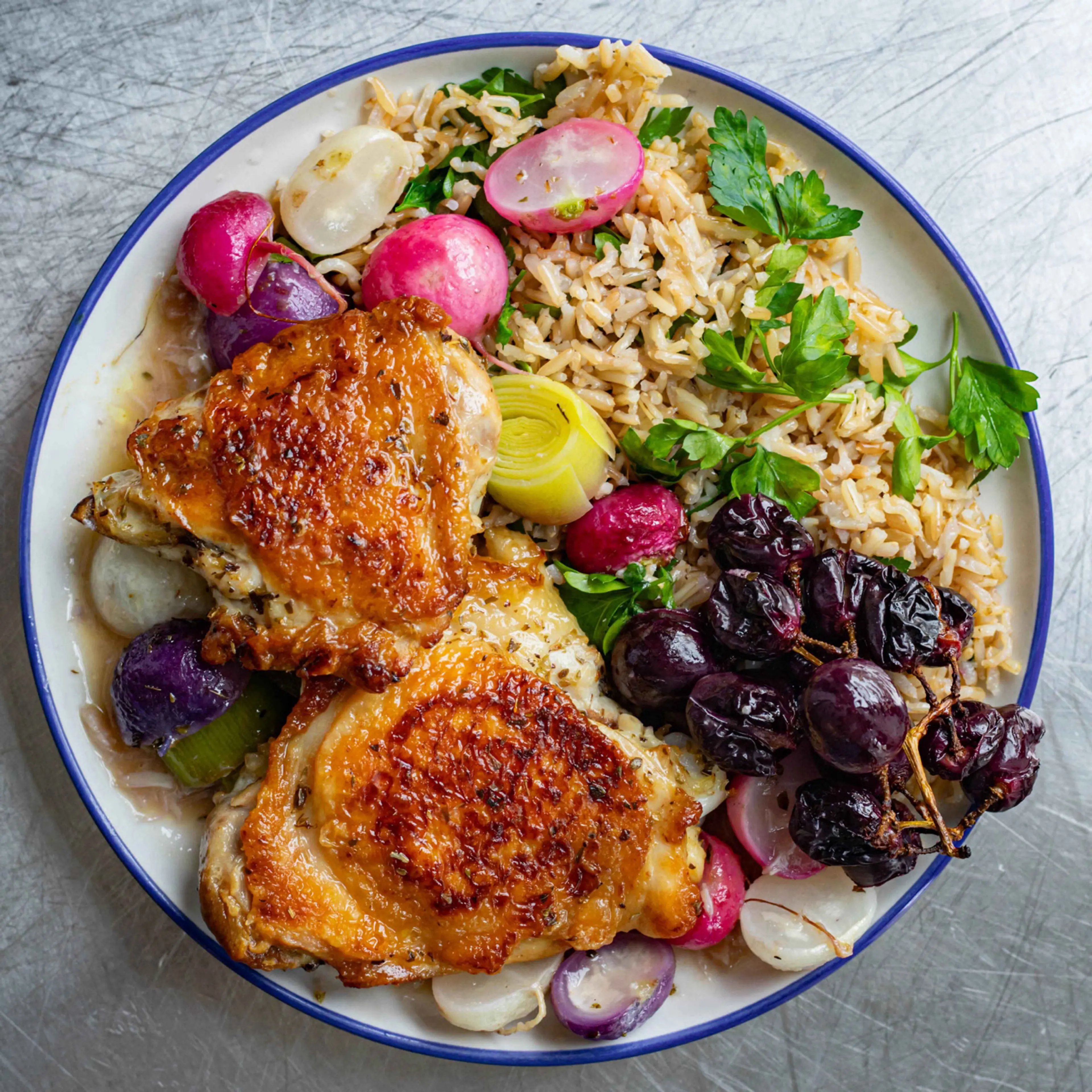 Roast Chicken & Grape Traybake