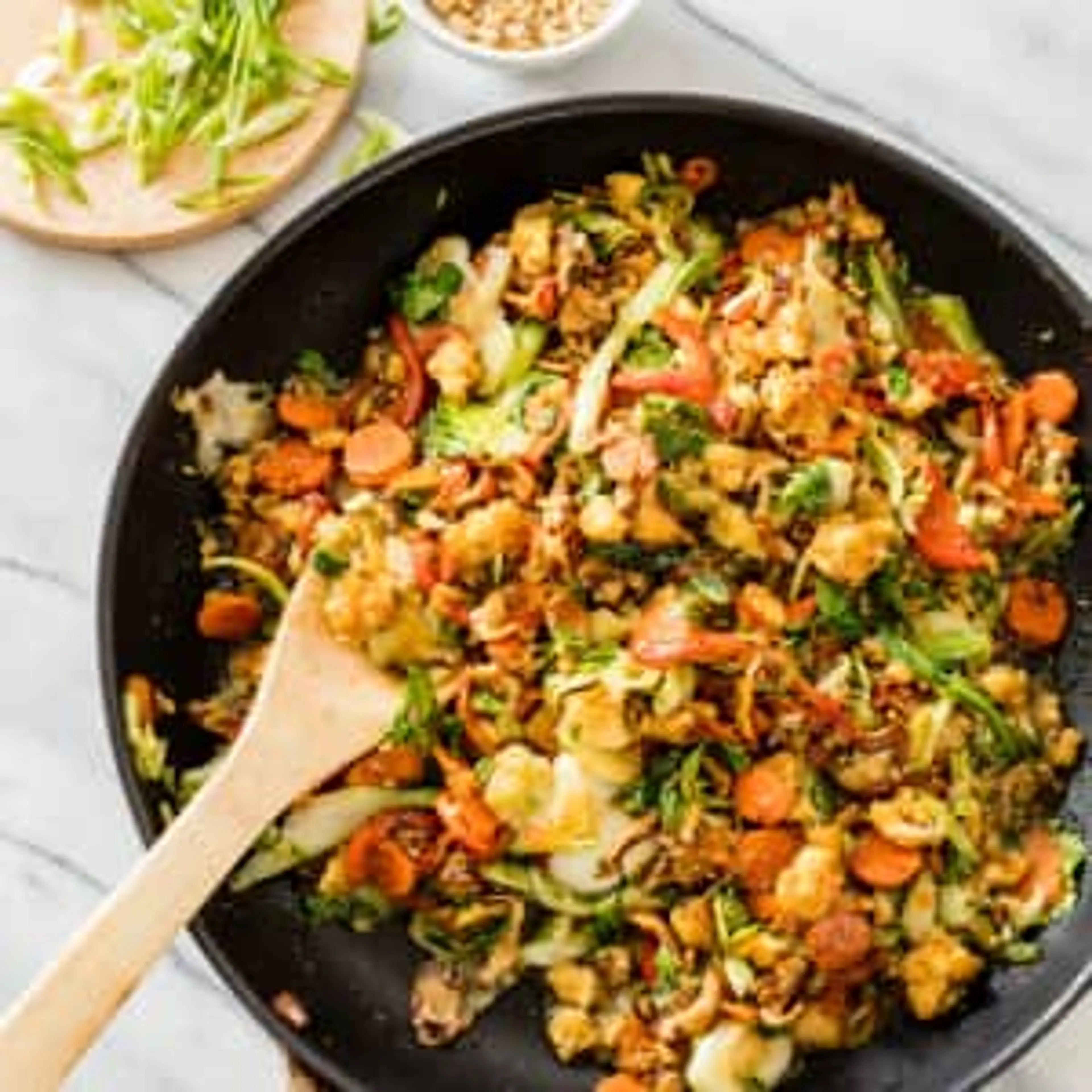 Vegetable Stir-Fry with Crispy Tofu