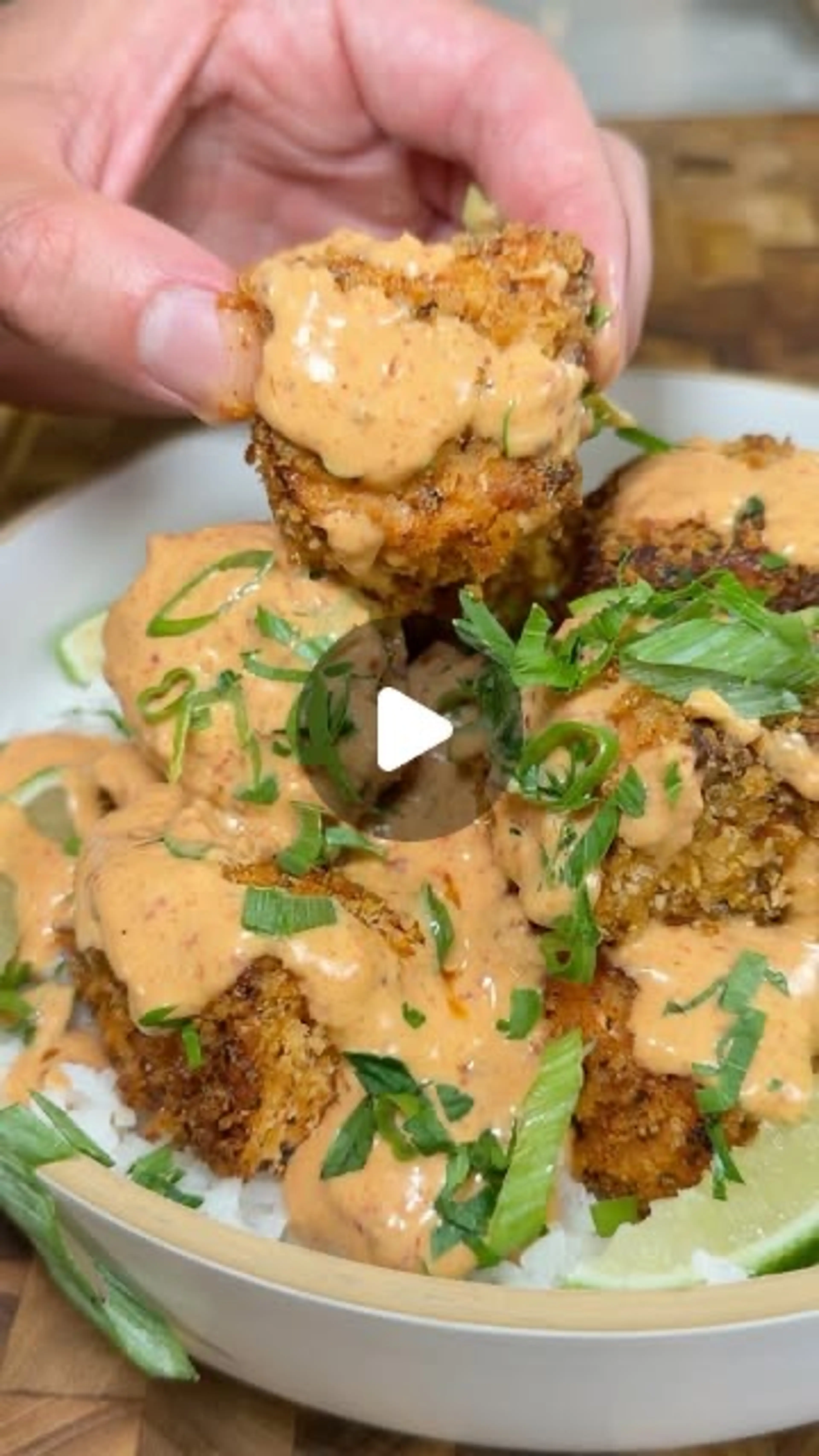 Air Fryer Crispy Salmon Bites with a Low Cal Chipotle Sauce