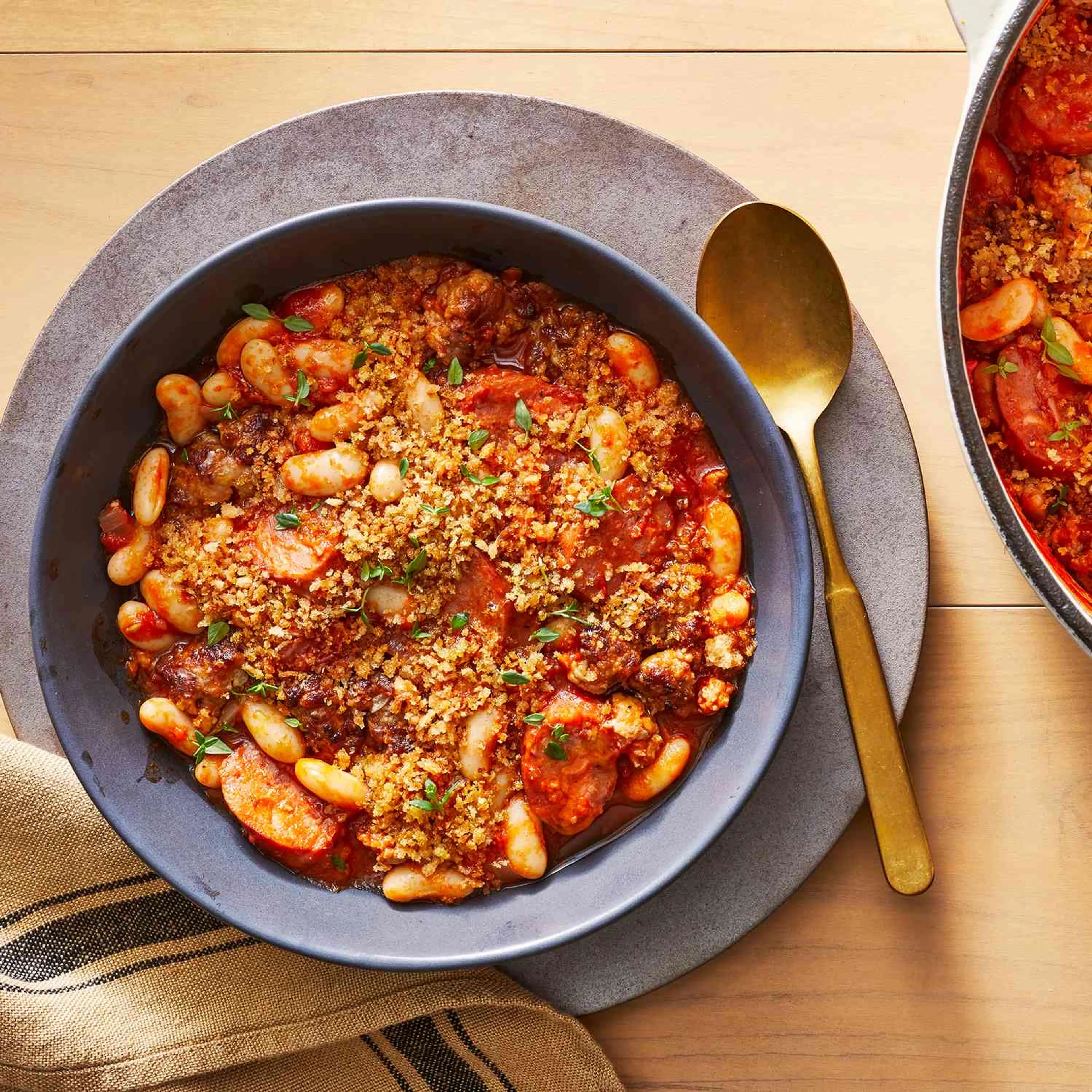 One-Pot Chicken Sausage and Beans