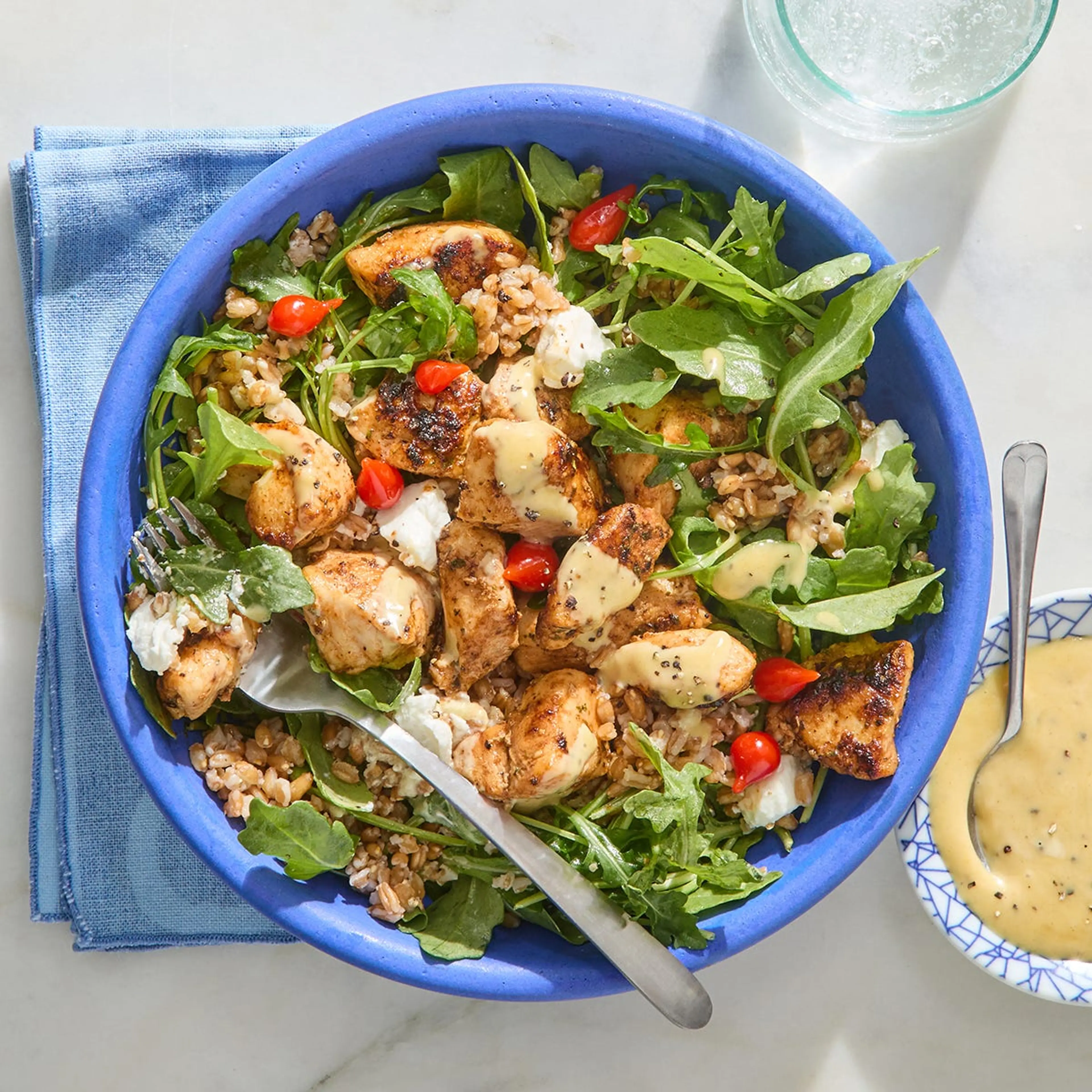 15-Min Honey Mustard Chicken Grain Bowls
