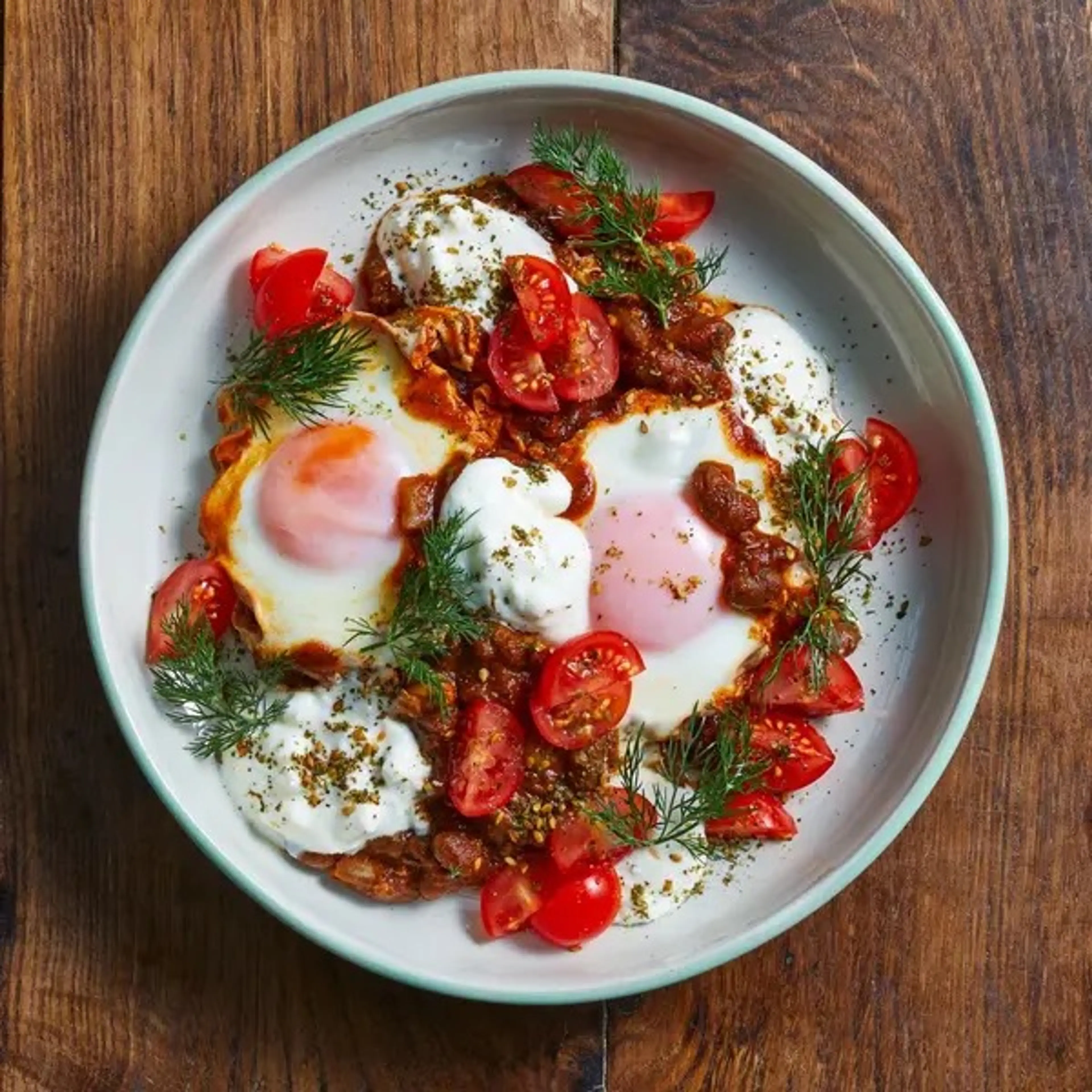 Aubergine shakshuka bowl