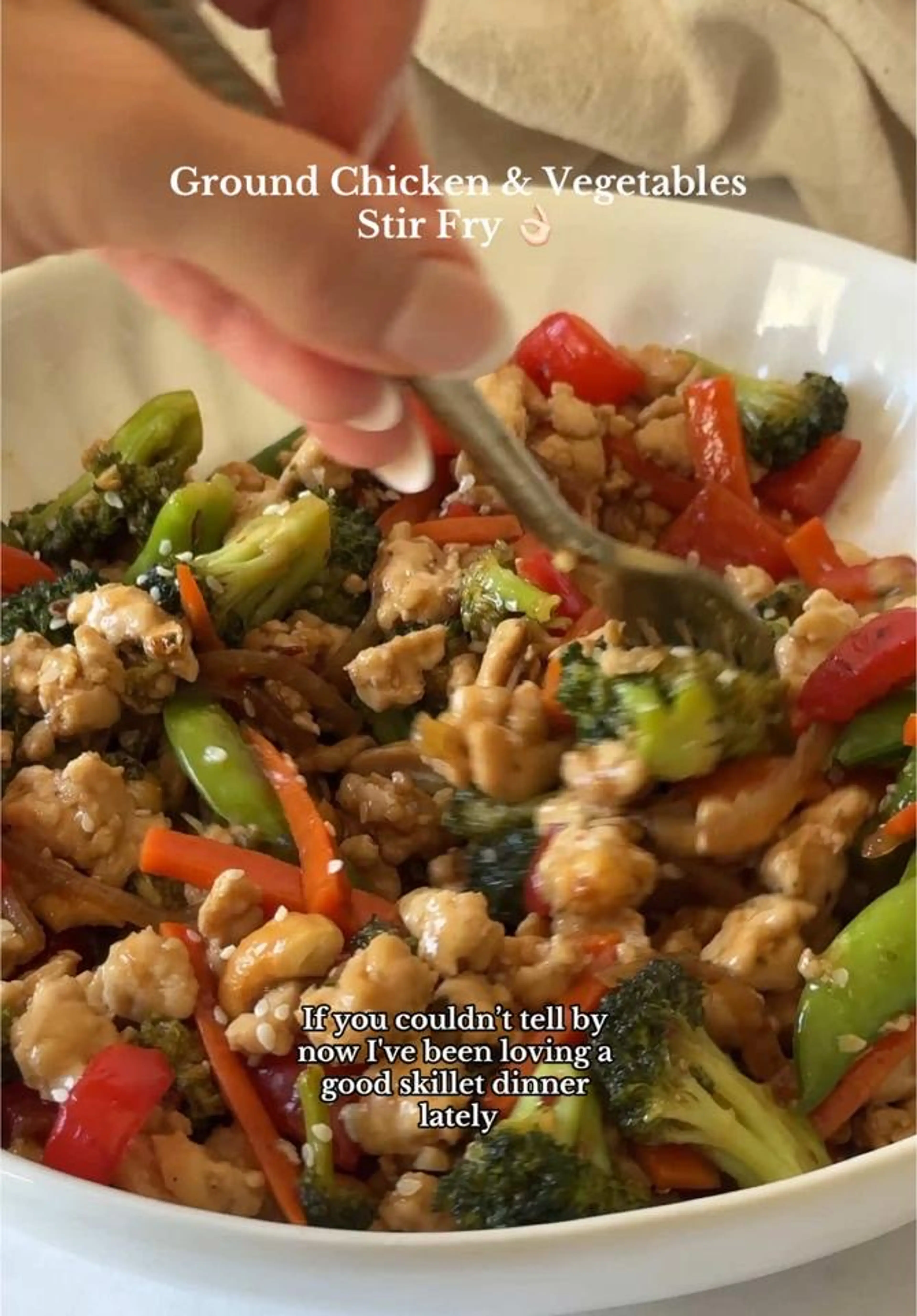 This ground Chicken & Vegetables Stir Fry is an Easy Healthy