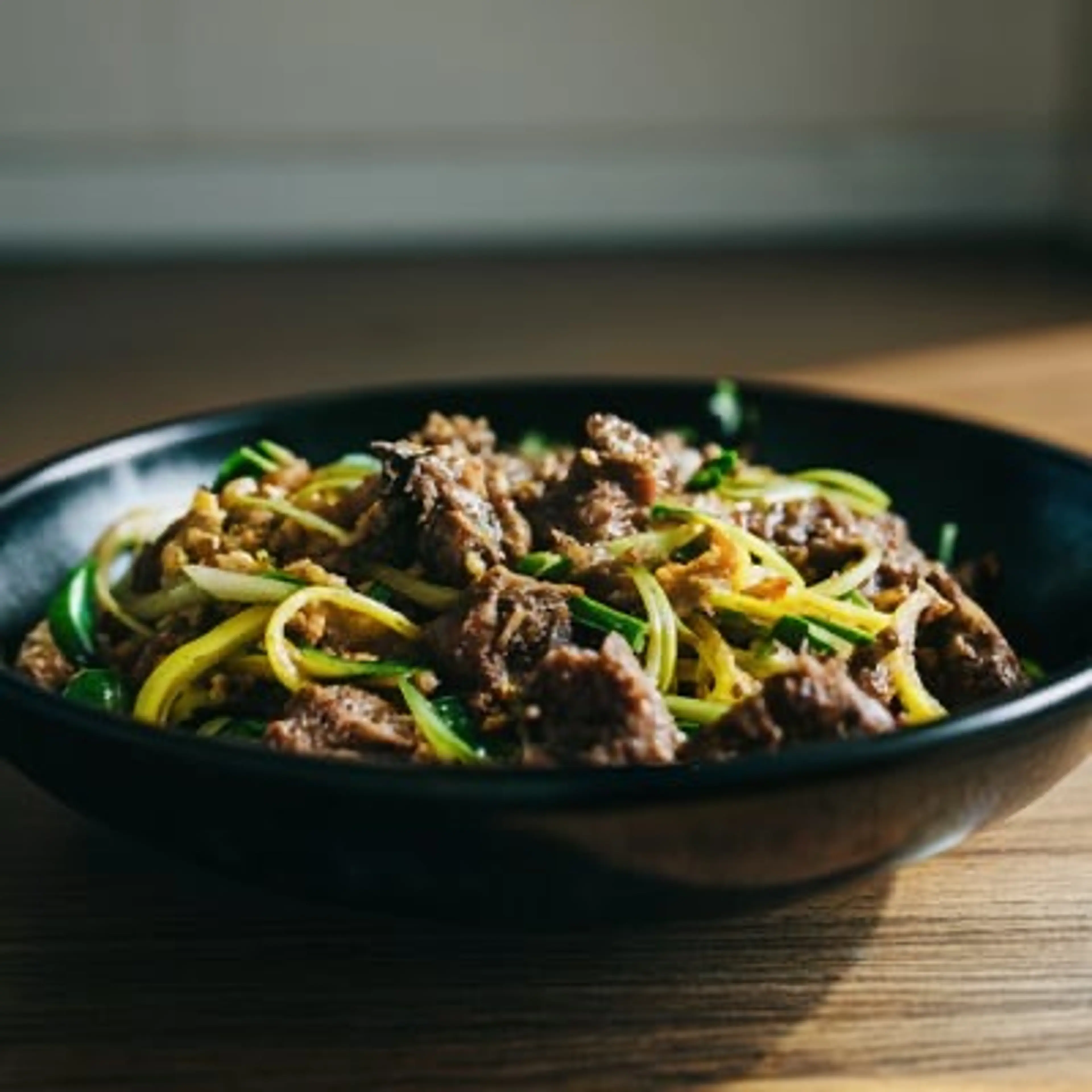 Korean Beef Zucchini Noodles