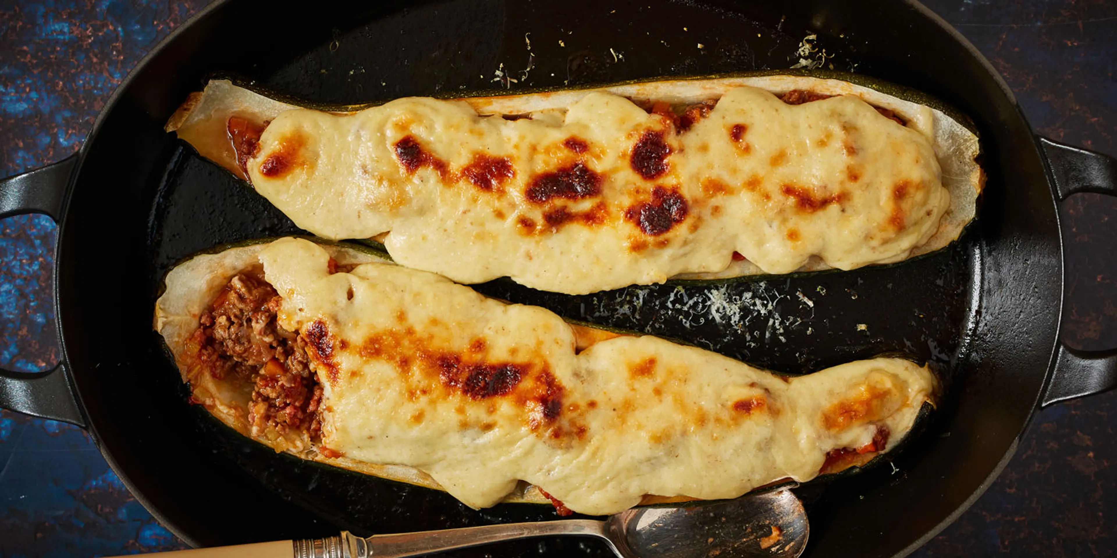 Bolognese-stuffed marrow